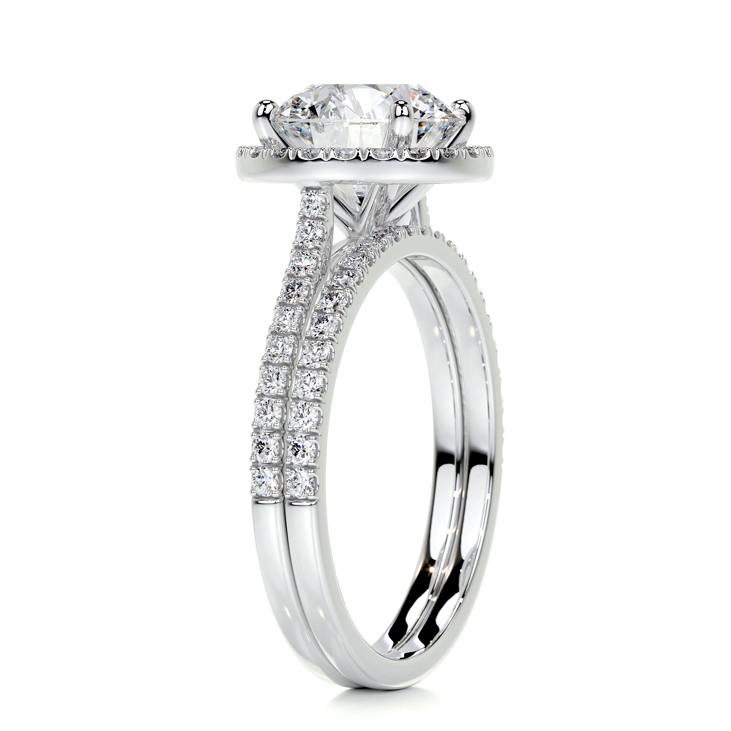 Layla Diamond Bridal Set   (4.75 Carat) -14K White Gold