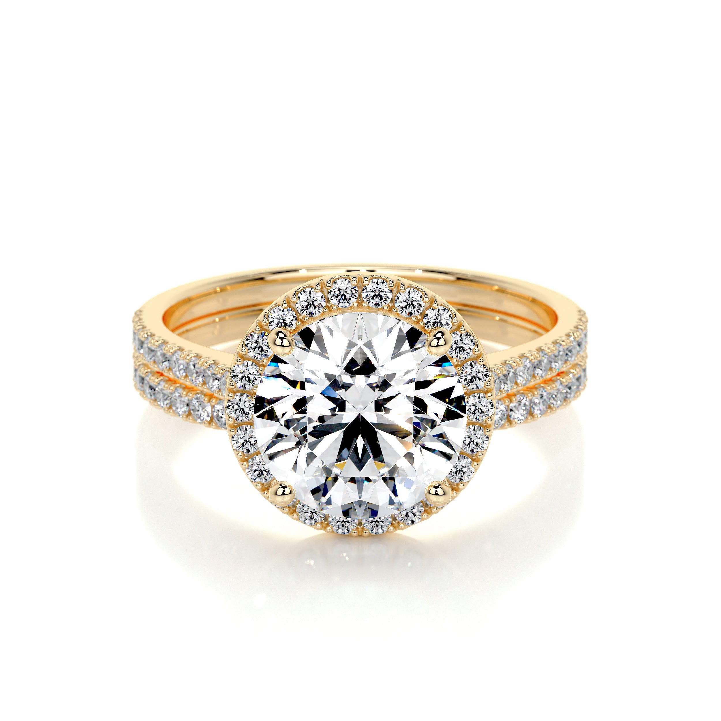 Layla Lab Grown Diamond Bridal Set -18K Yellow Gold