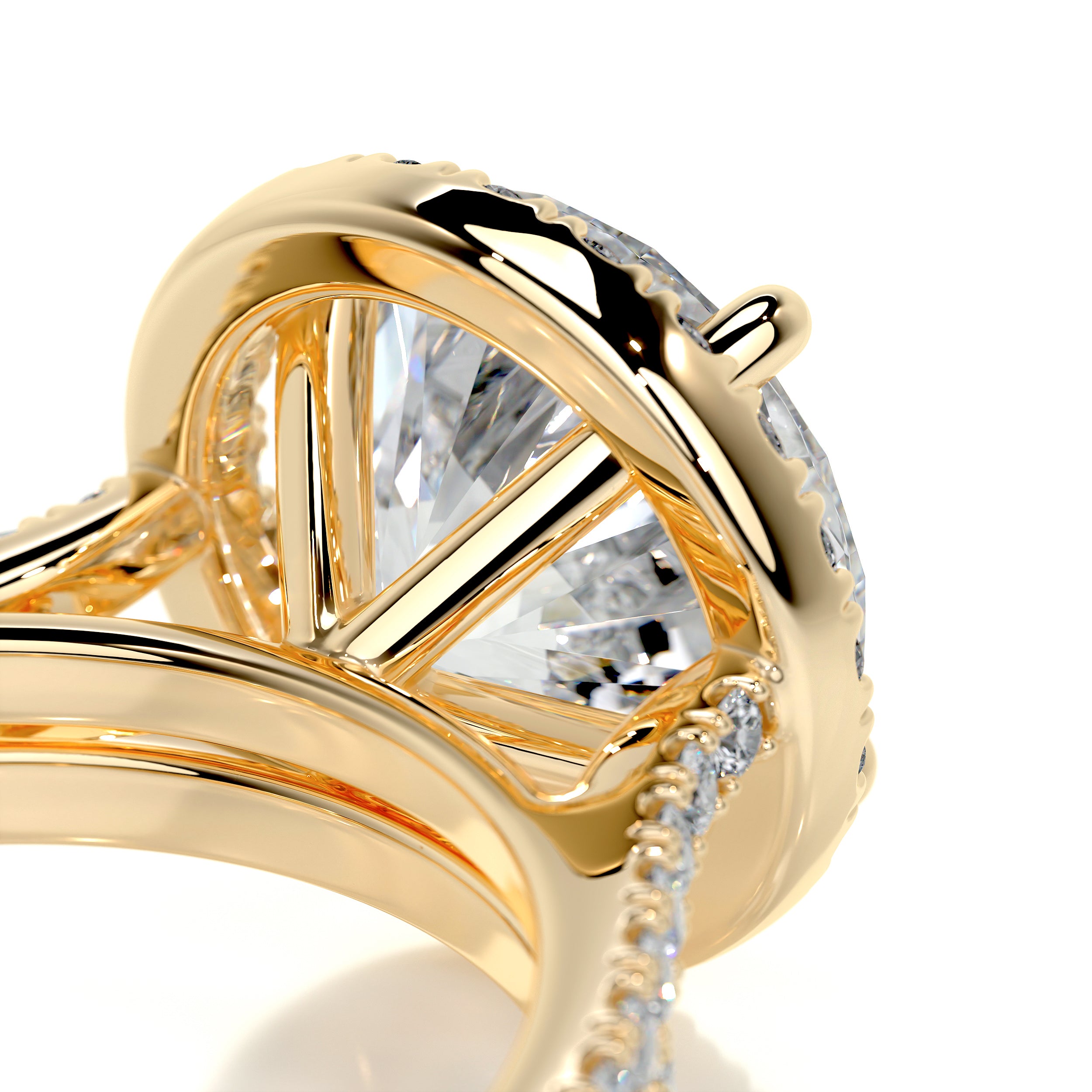 Layla Diamond Bridal Set   (4.75 Carat) -18K Yellow Gold