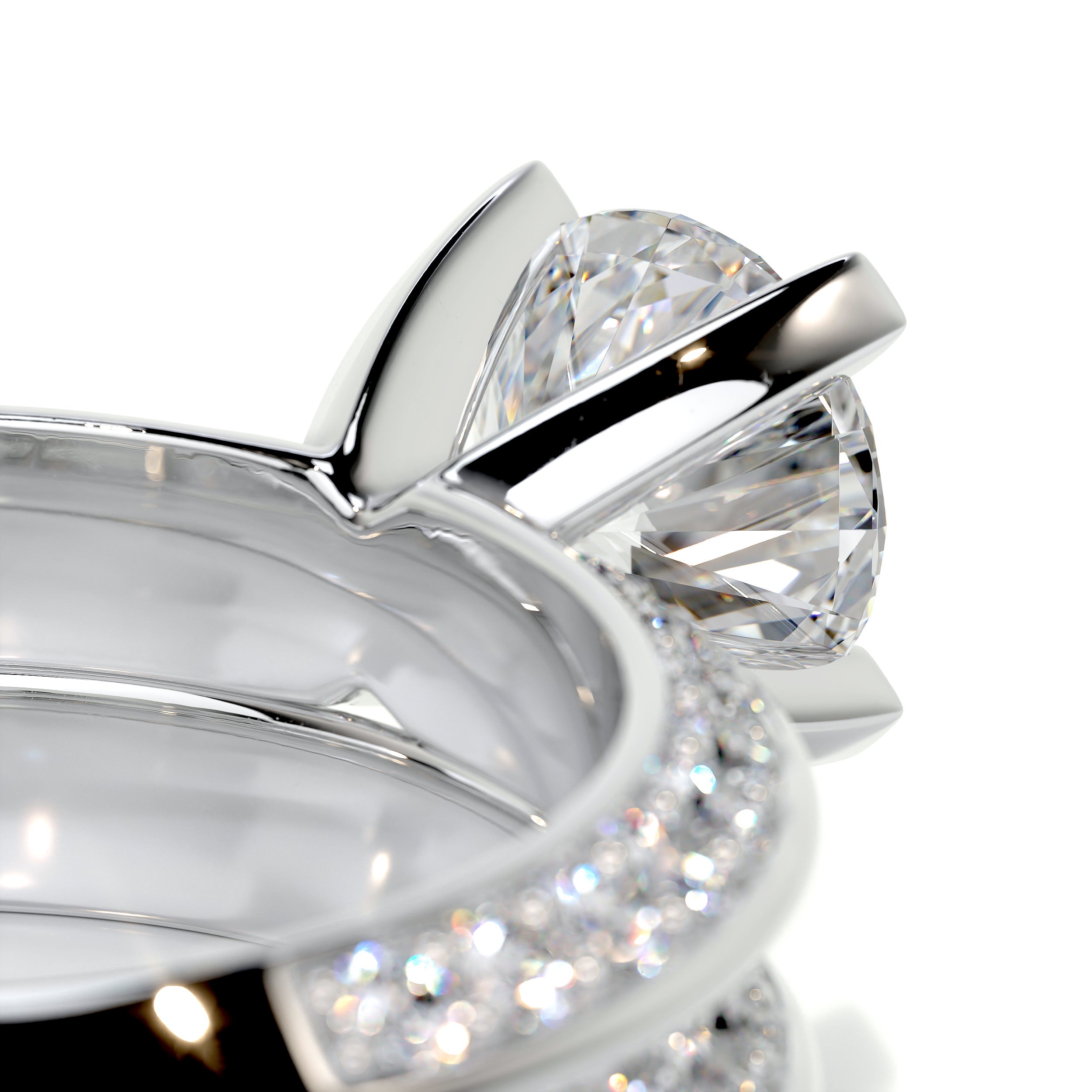 Eliana Diamond Bridal Set   (2.50 Carat) -18K White Gold