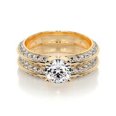 Eliana Lab Grown Diamond Bridal Set -18K Yellow Gold