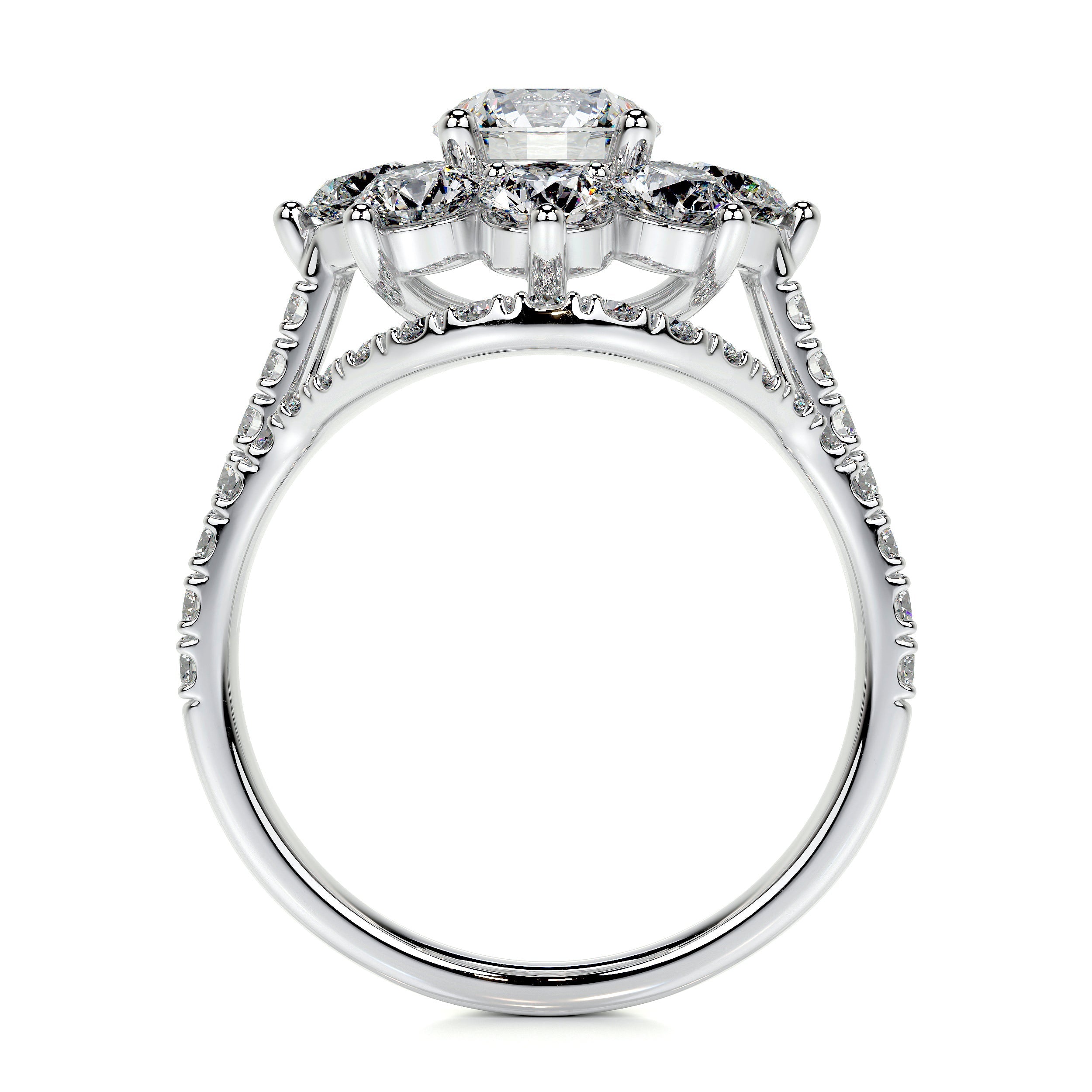La Fleur Lab Grown Diamond Bridal Set   (2.8 Carat) -Platinum