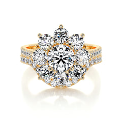 La Fleur Lab Grown Diamond Bridal Set -18K Yellow Gold