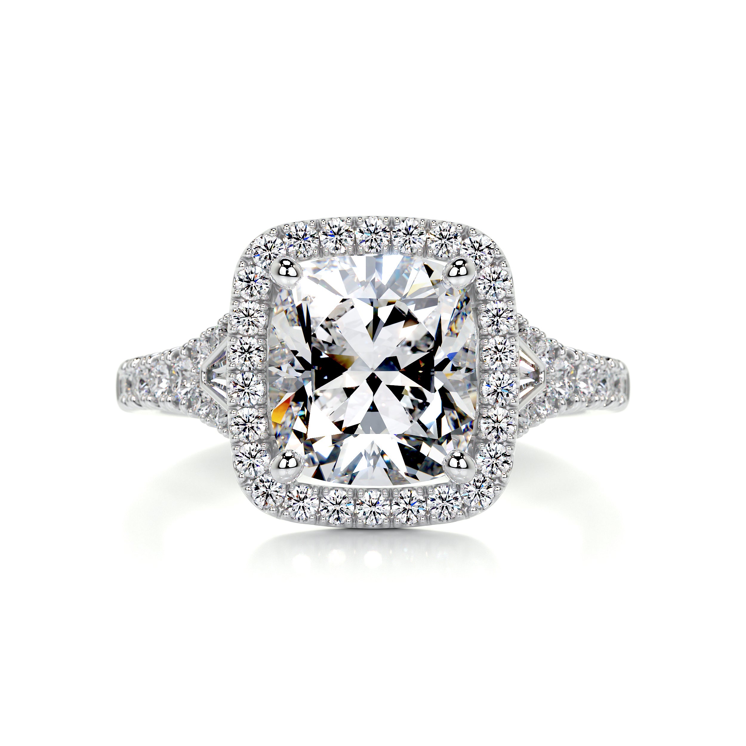 Lissete Diamond Engagement Ring   (3.65 Carat) -18K White Gold