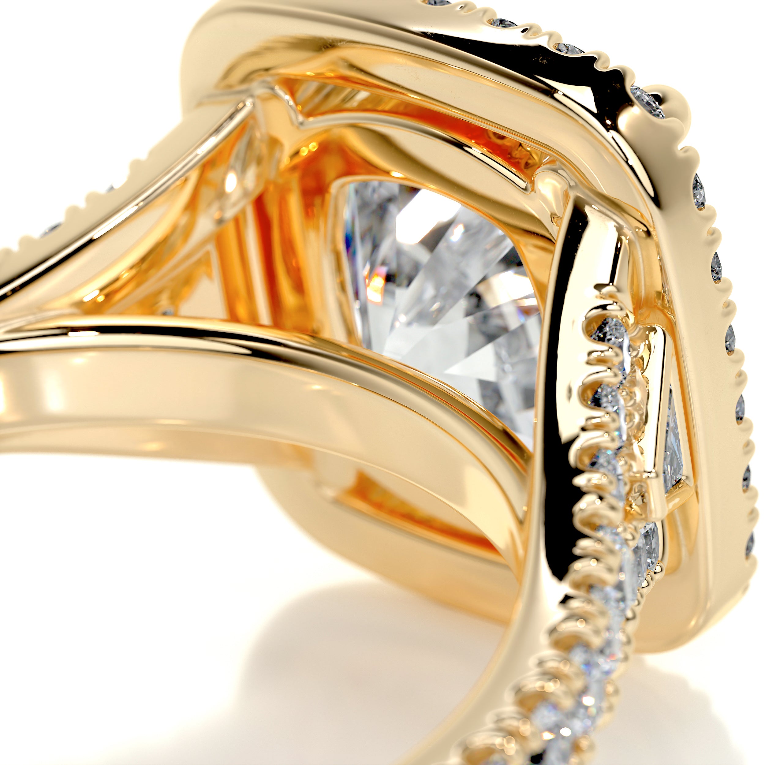 Lissete Diamond Engagement Ring   (3.65 Carat) -18K Yellow Gold
