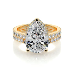 Mia Lab Grown Diamond Bridal Set -18K Yellow Gold