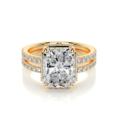 Luna Lab Grown Diamond Bridal Set -18K Yellow Gold