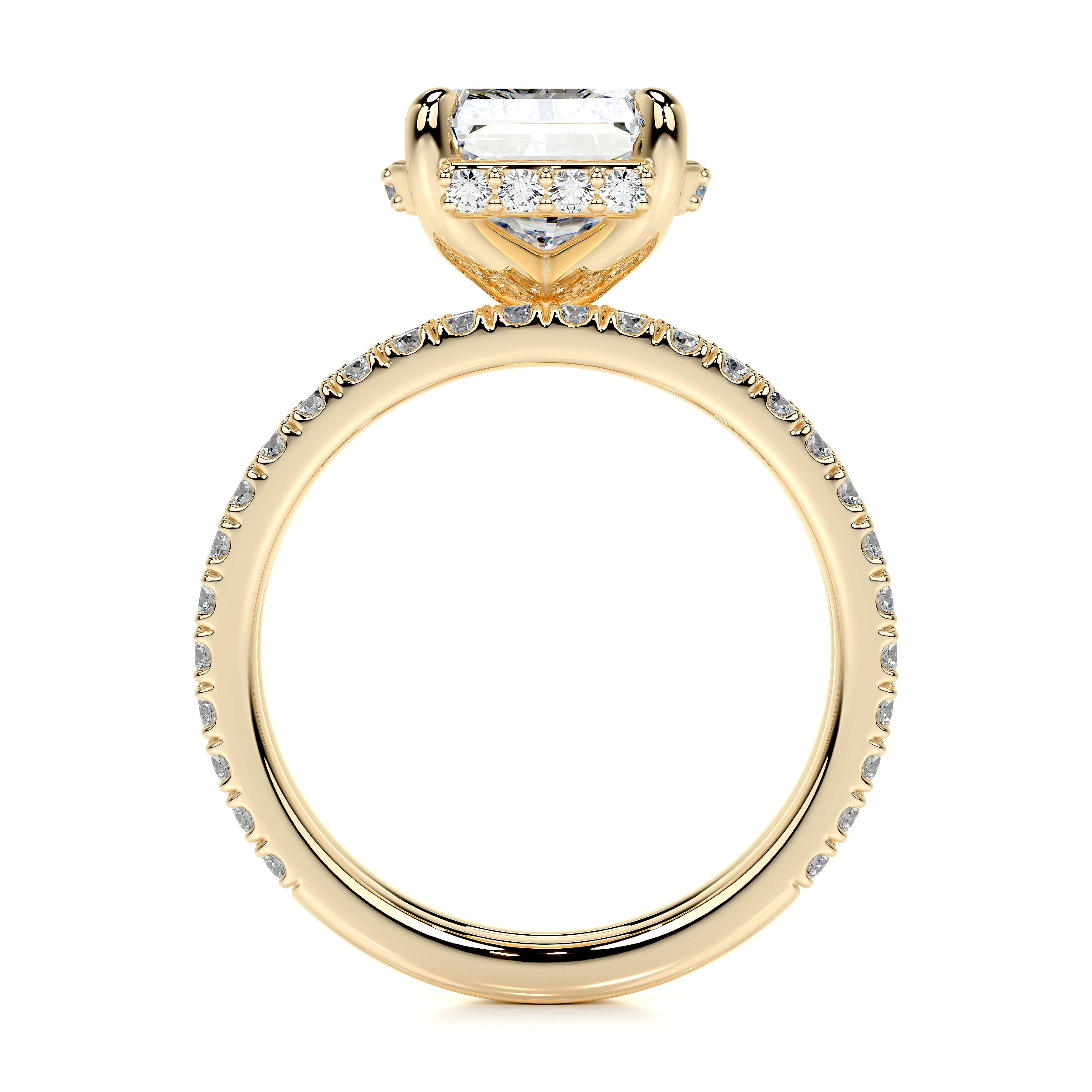 Luna Lab Grown Diamond Bridal Set -18K Yellow Gold