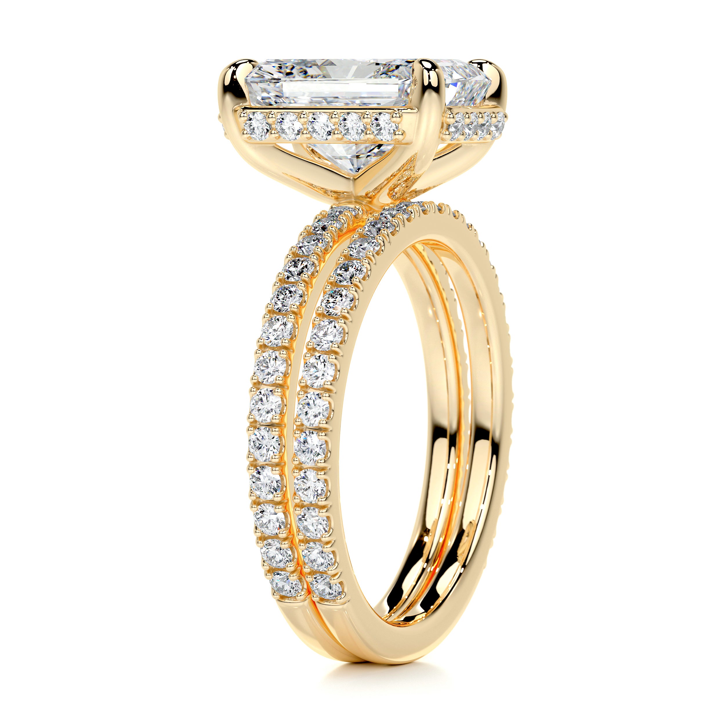 Luna Diamond Bridal Set   (2.80 Carat) -18K Yellow Gold