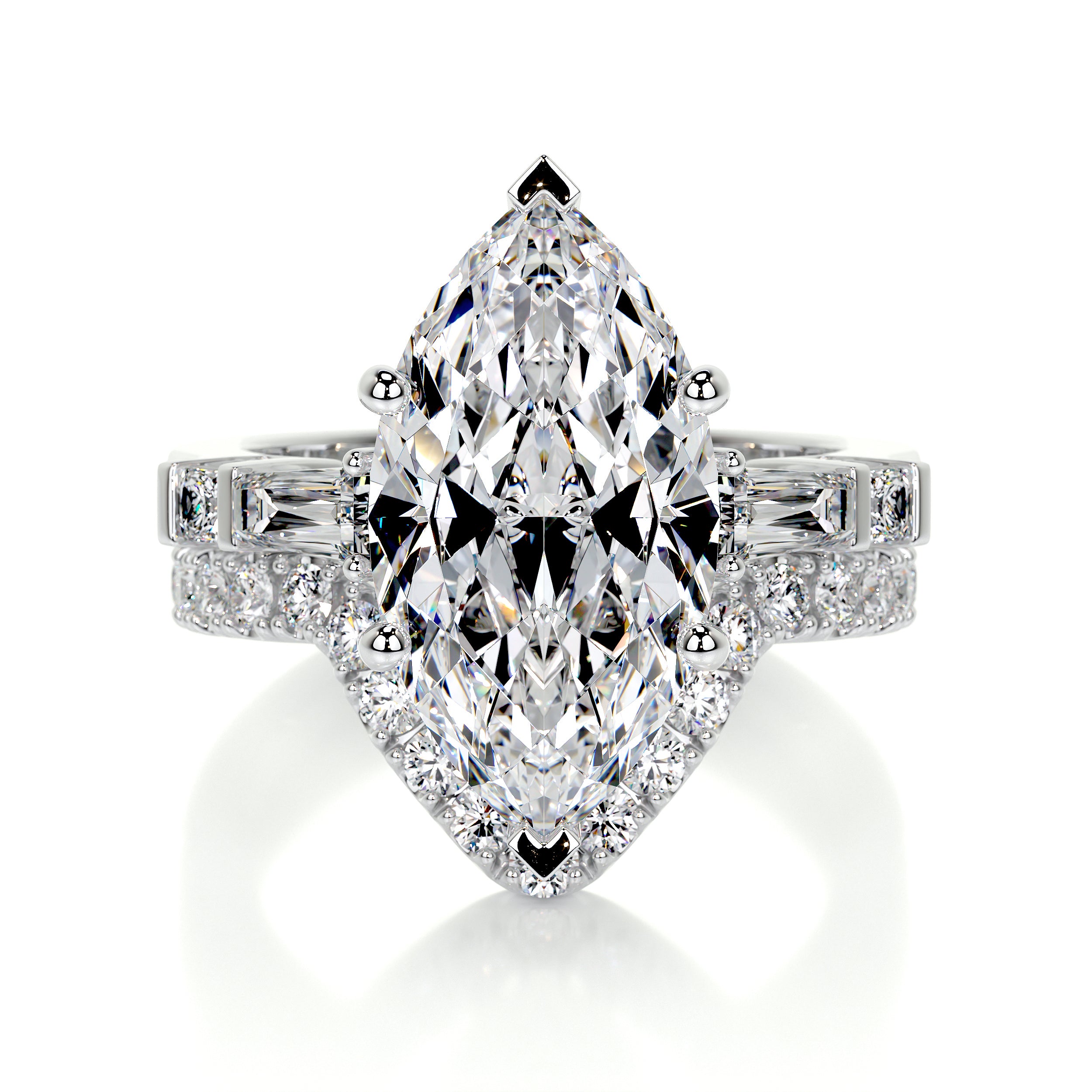 Forever Bride 0.30ct (J,I3) Round Princess Diamond Engagement Wedding Ring  10K Yellow.