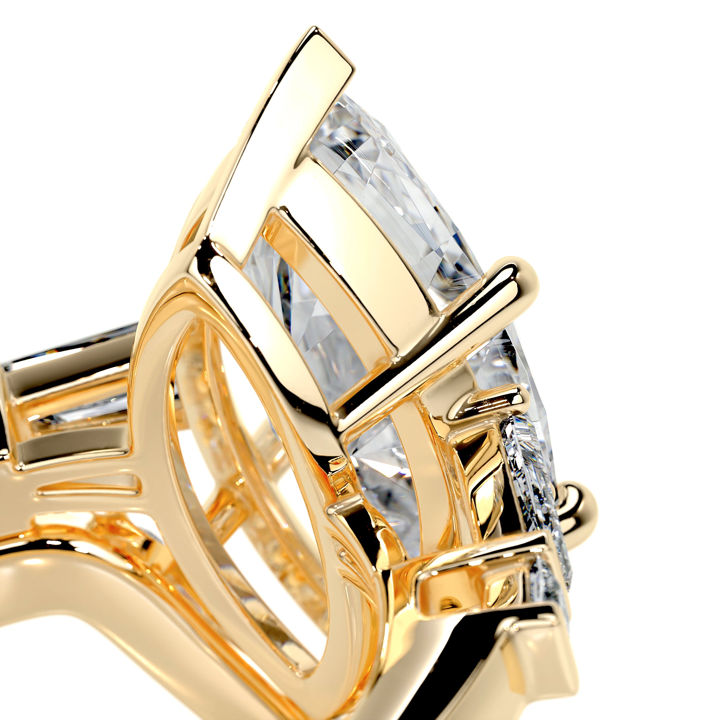 Tessa Diamond Bridal Set   (5.80 Carat) -18K Yellow Gold