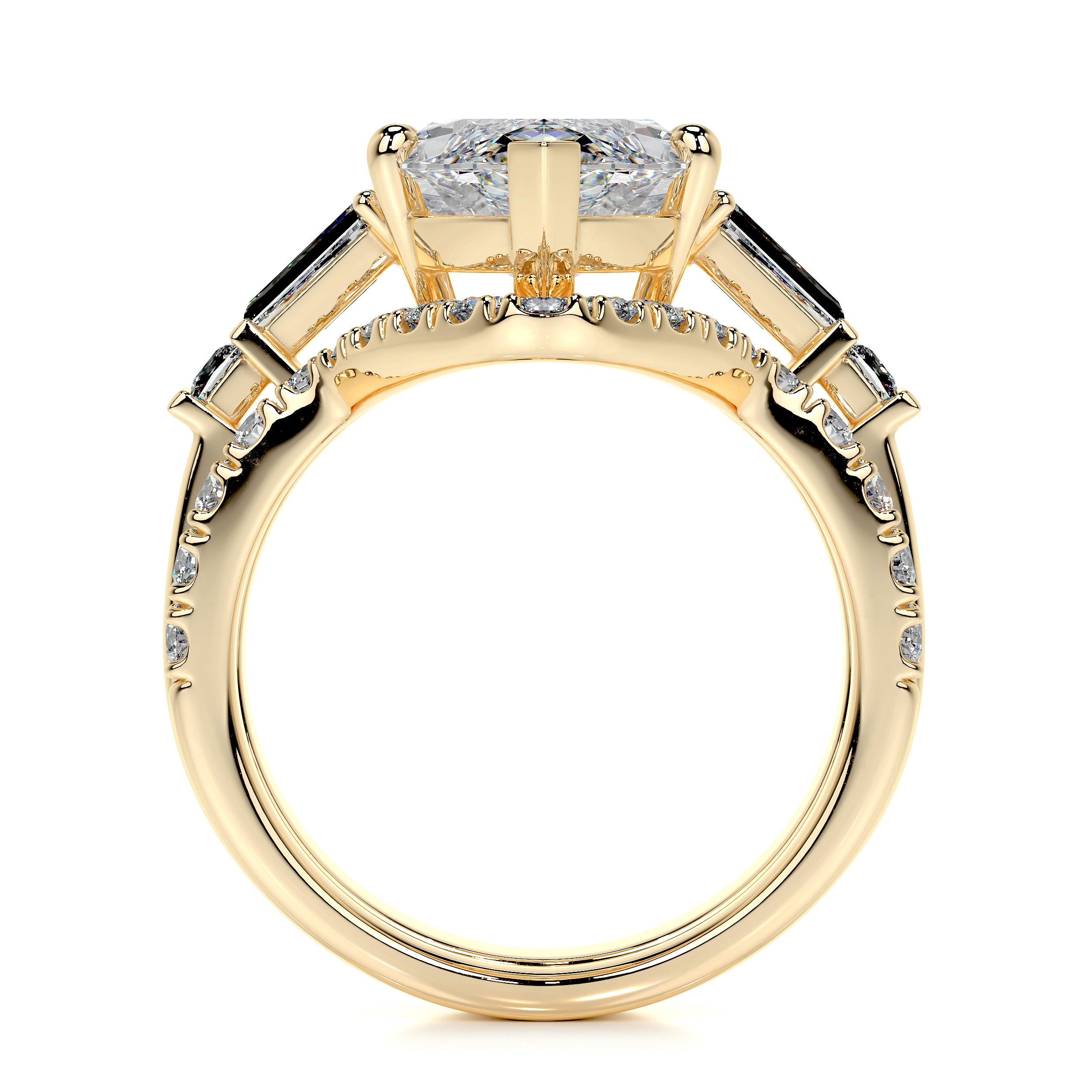Tessa Lab Grown Diamond Bridal Set -18K Yellow Gold