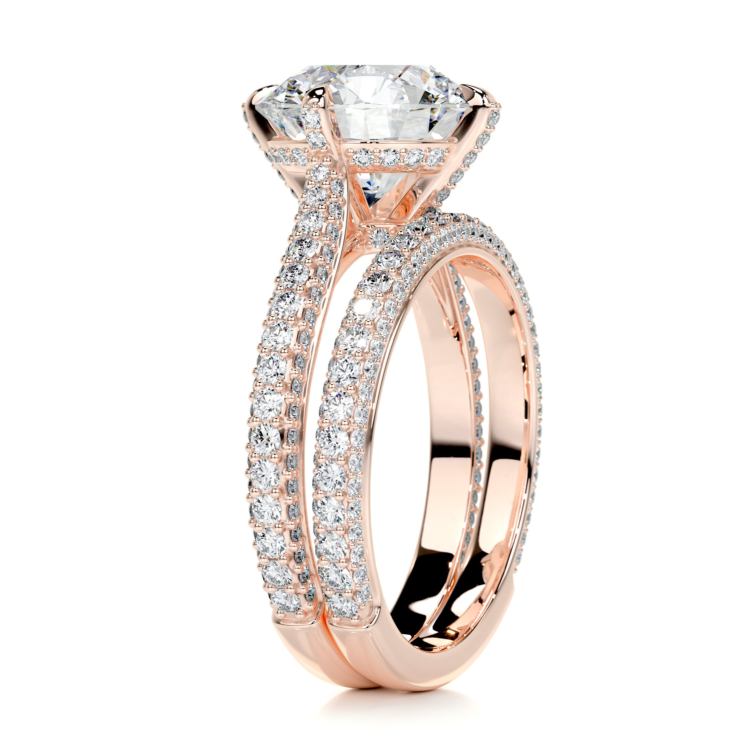 Jocelyn Diamond Bridal Set   (5.00 Carat) -14K Rose Gold