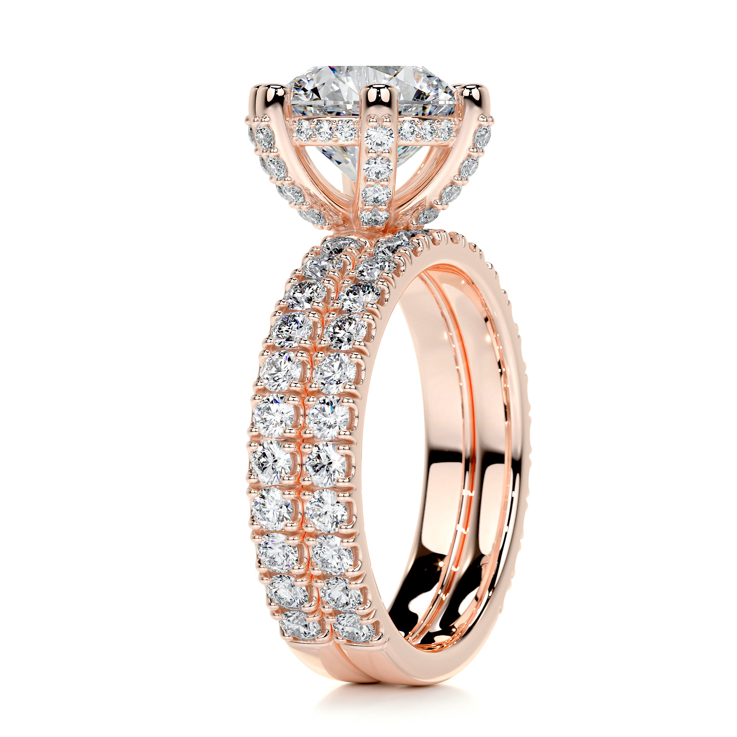 Paris Diamond Bridal Set   (5.00 Carat) -14K Rose Gold