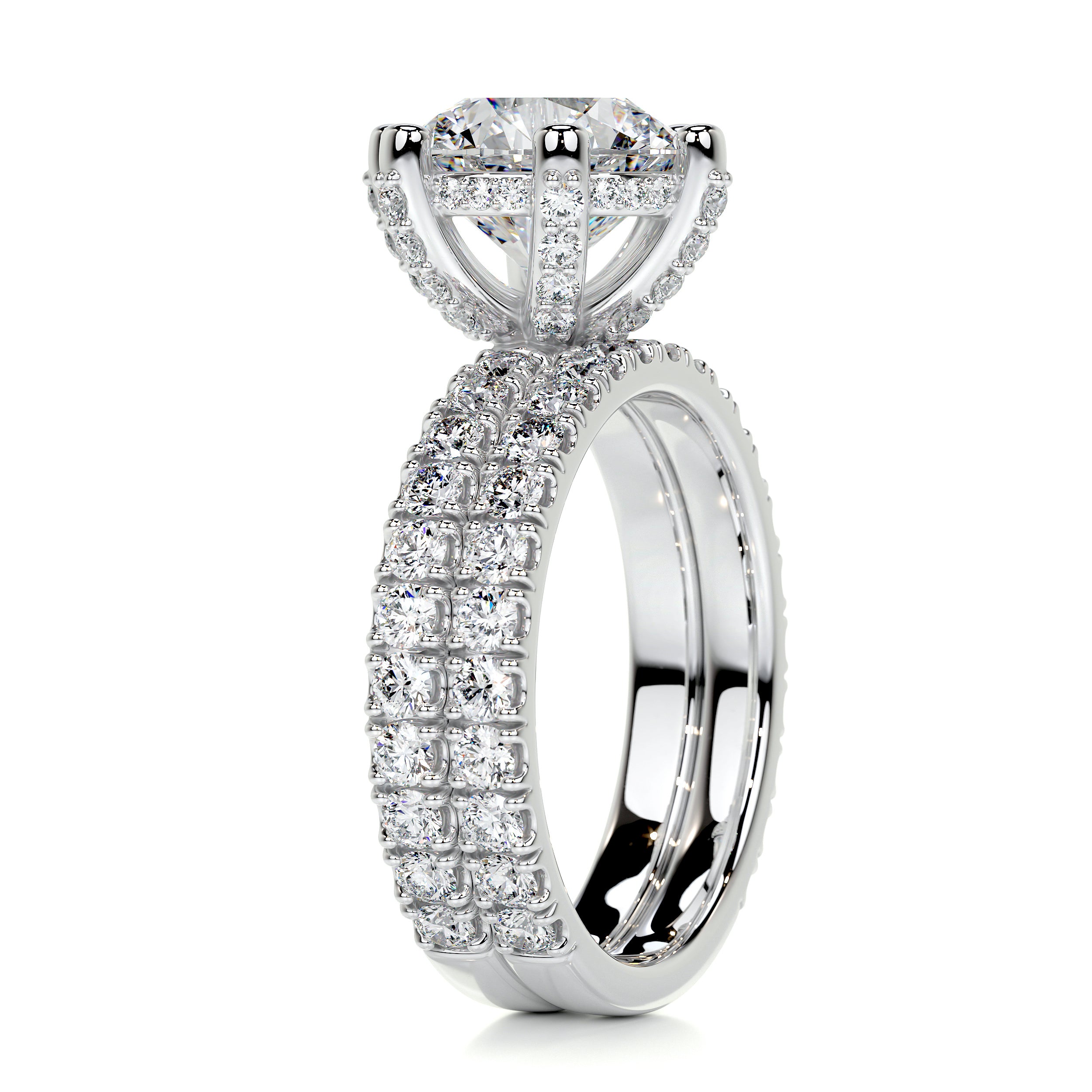 Paris Diamond Bridal Set   (5.00 Carat) -18K White Gold