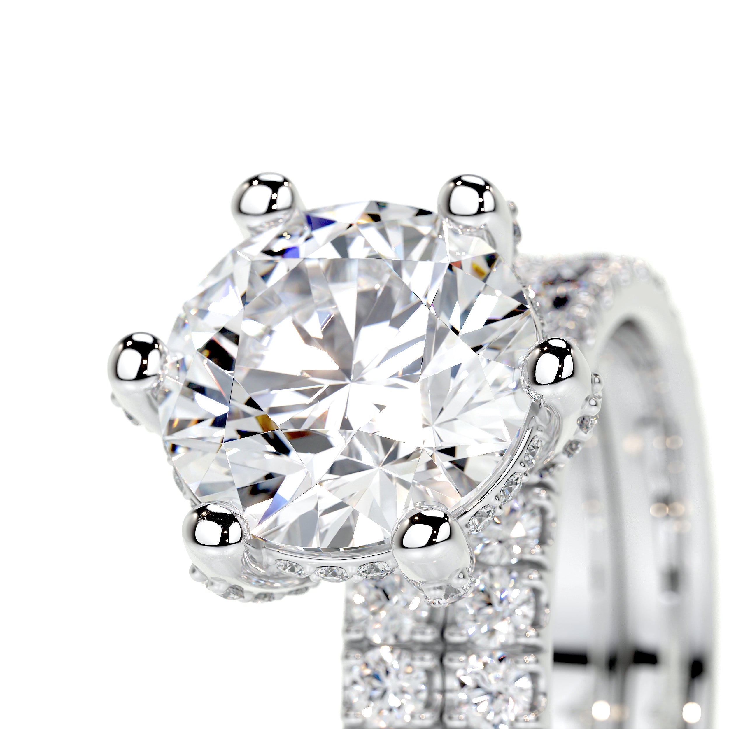 Paris Lab Grown Diamond Bridal Set   (5.00 Carat) -14K White Gold