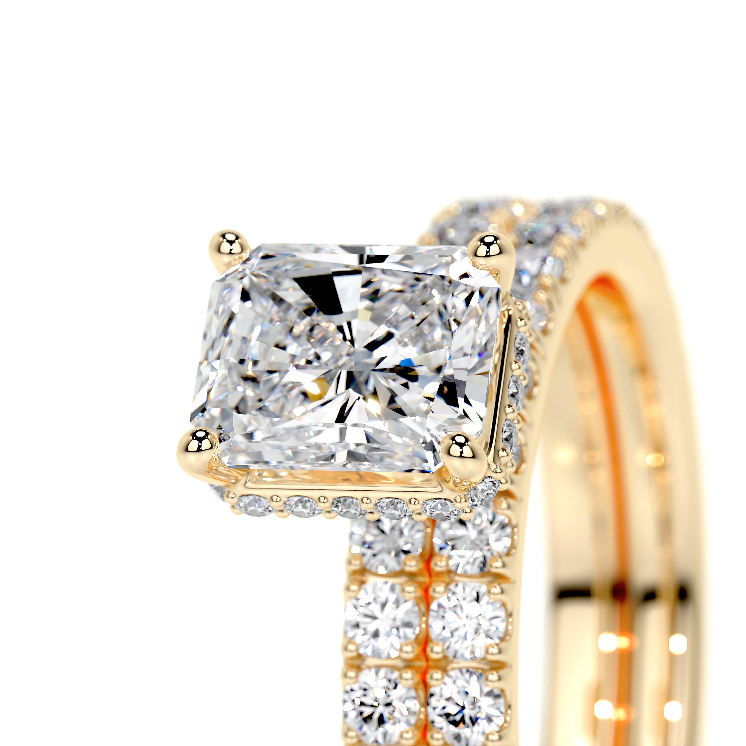 Deborah Lab Grown Diamond Bridal Set -18K Yellow Gold