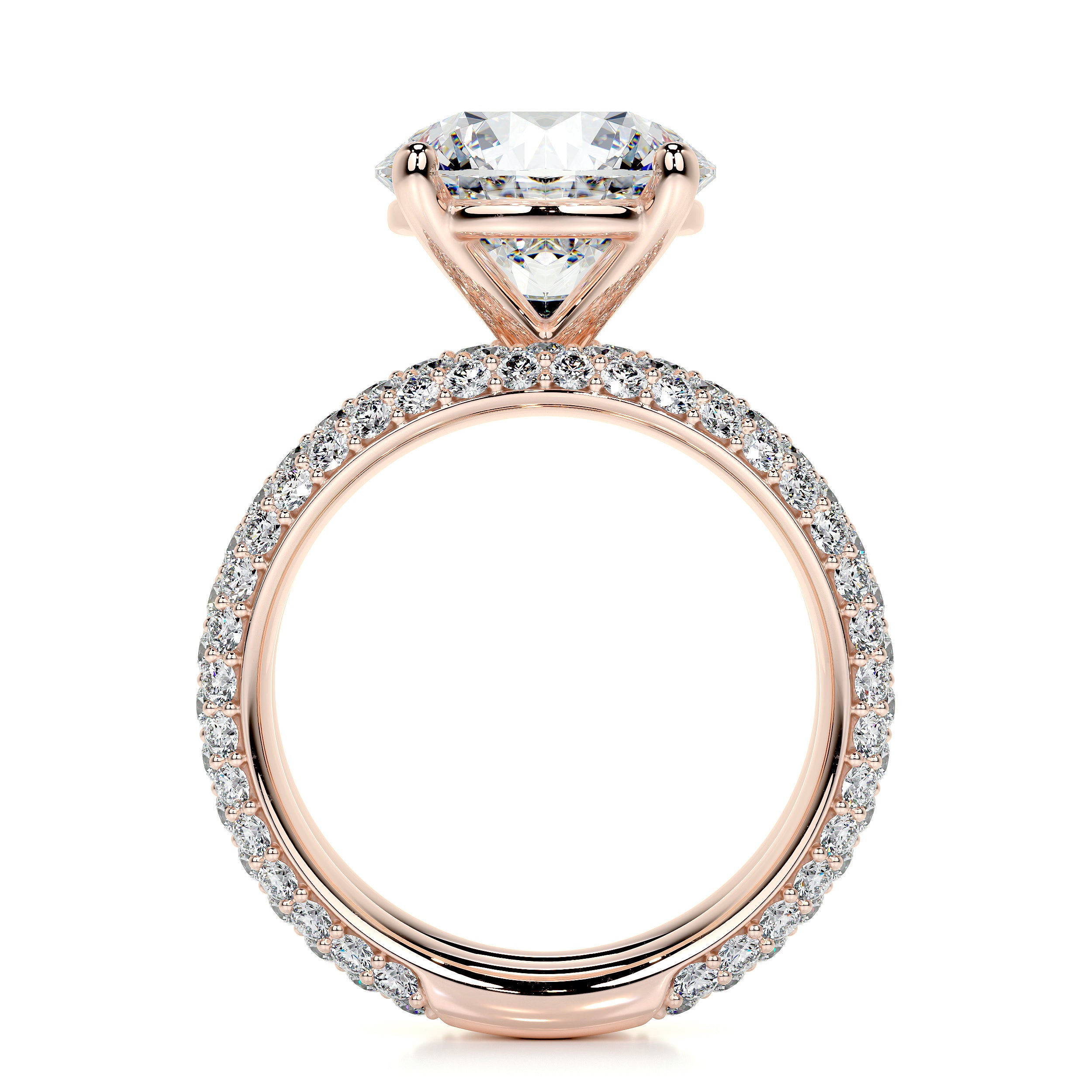 ChenFeng Rose gold ring Grown Halo Engagement Ring For Women Ideal  Engagement Ring 