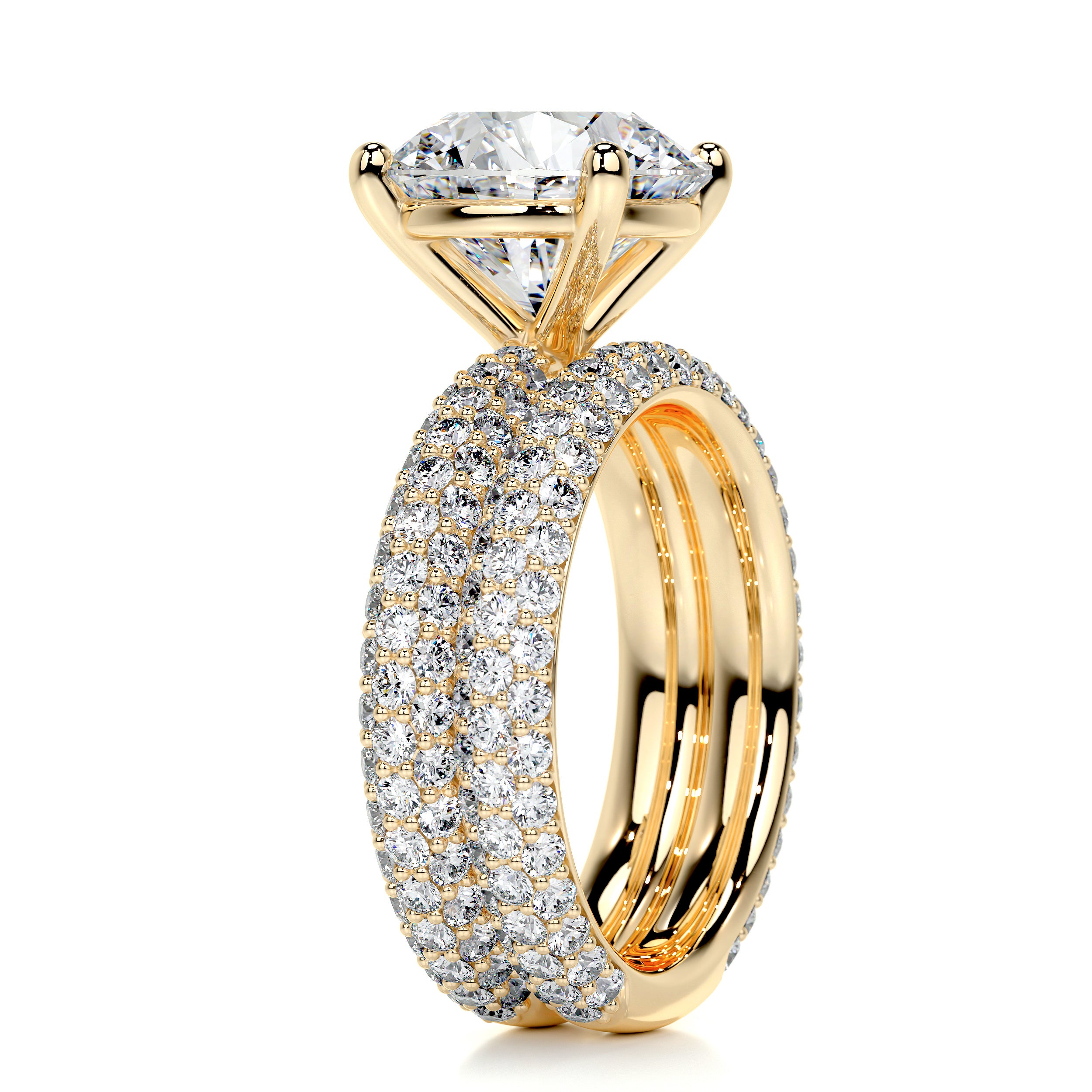 Helena Diamond Bridal Set   (5.00 Carat) -18K Yellow Gold