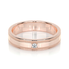 Sherry Lab Grown Diamond Wedding Ring (0.02 Carat) -14K Rose Gold