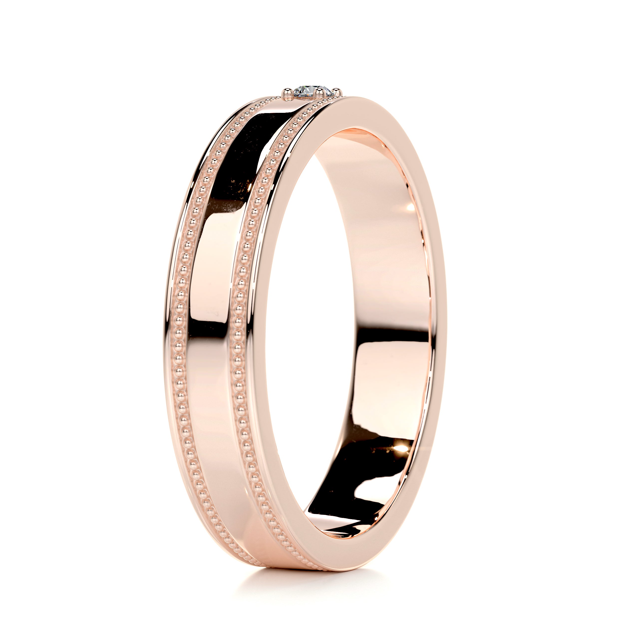Sherry Diamond Wedding Ring   (0.02 Carat) -14K Rose Gold