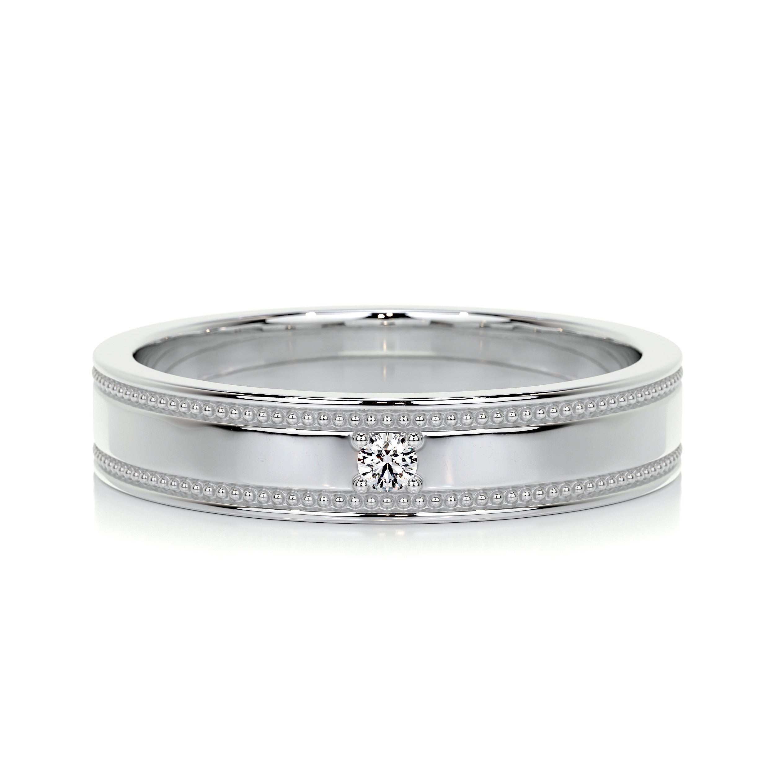 Sherry Diamond Wedding Ring   (0.02 Carat) -14K White Gold
