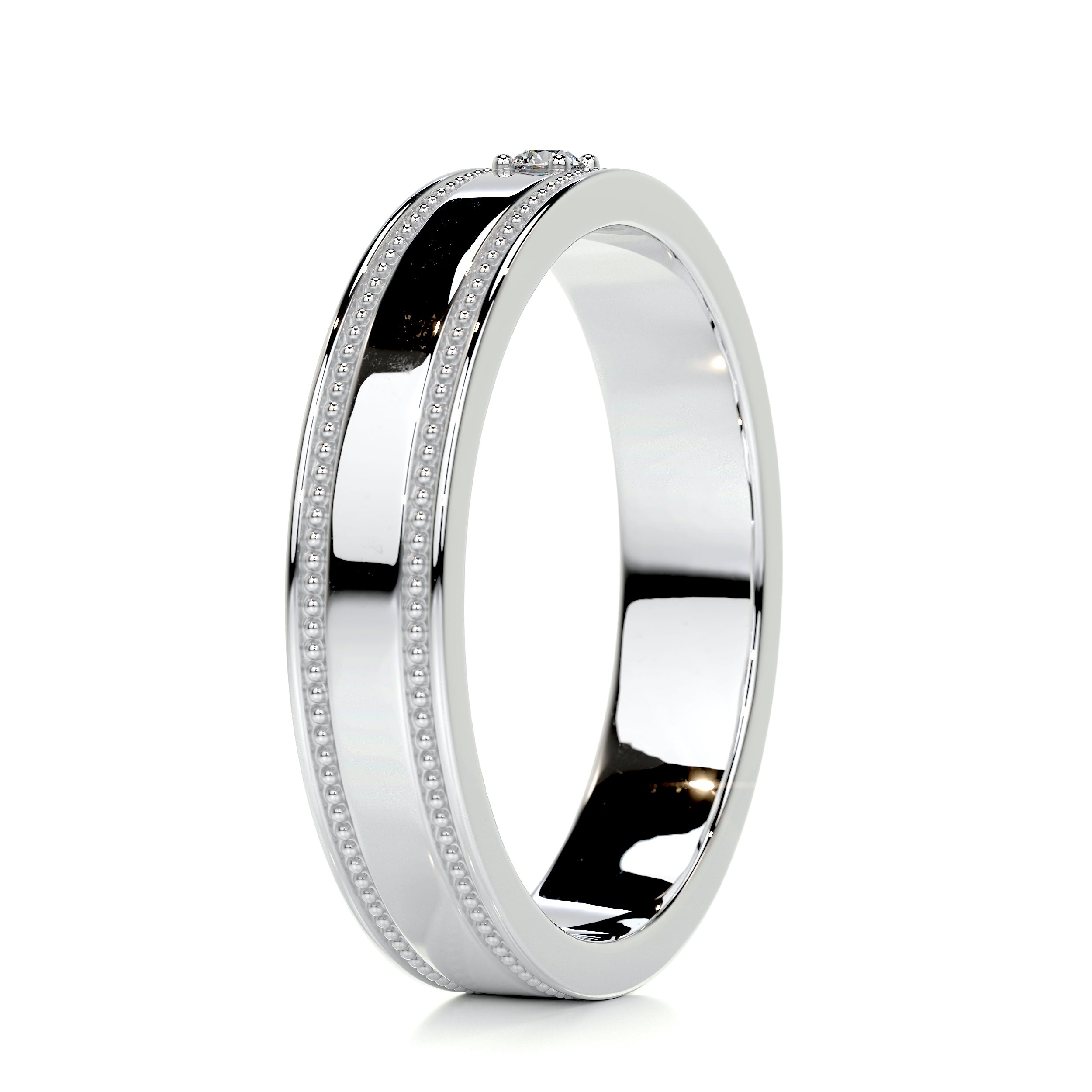 Sherry Diamond Wedding Ring   (0.02 Carat) -14K White Gold