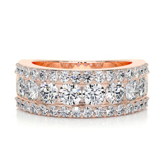 Nia Diamond Wedding Ring (2 Carat) -14K Rose Gold