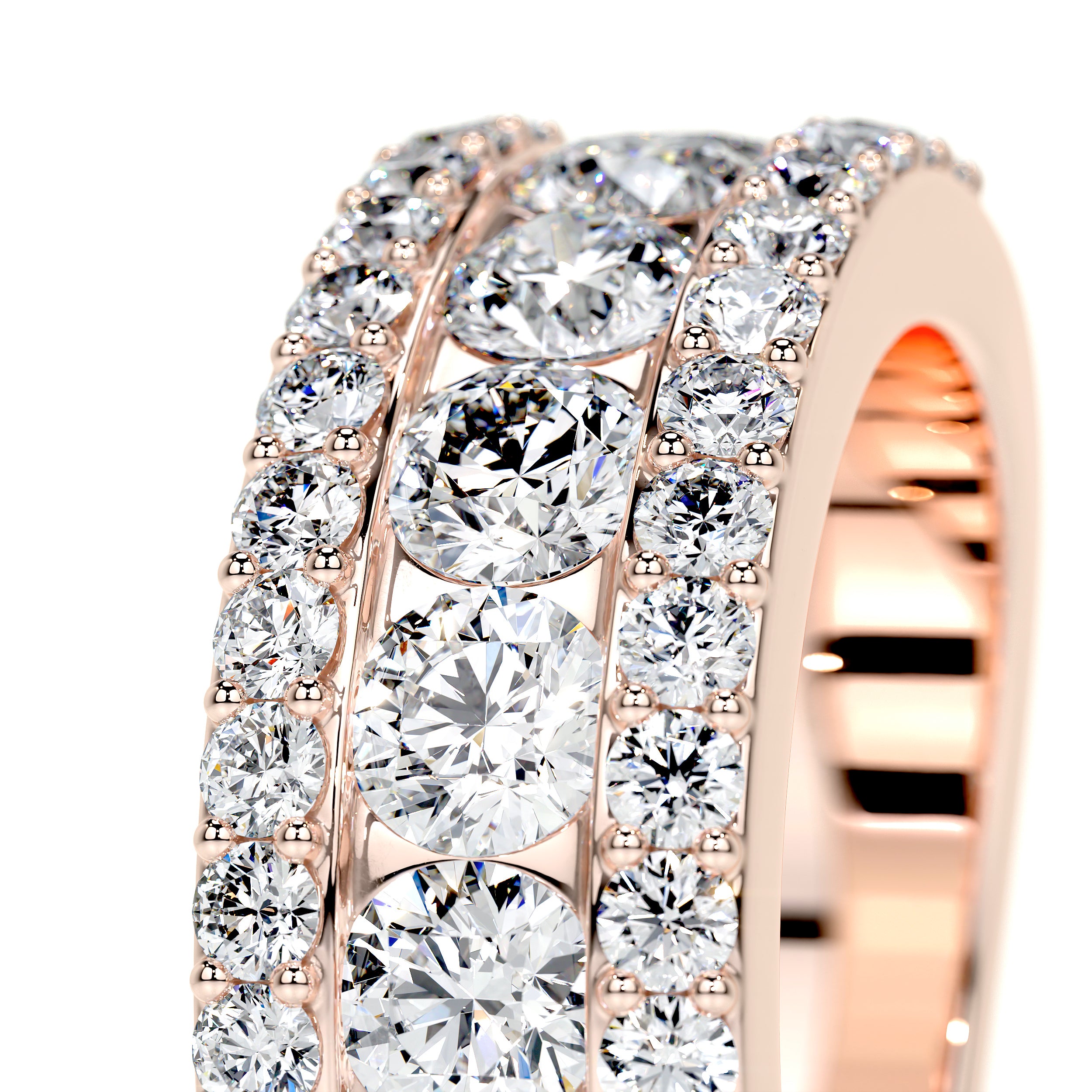 Nia Lab Grown Diamond Wedding Ring   (2 Carat) -14K Rose Gold
