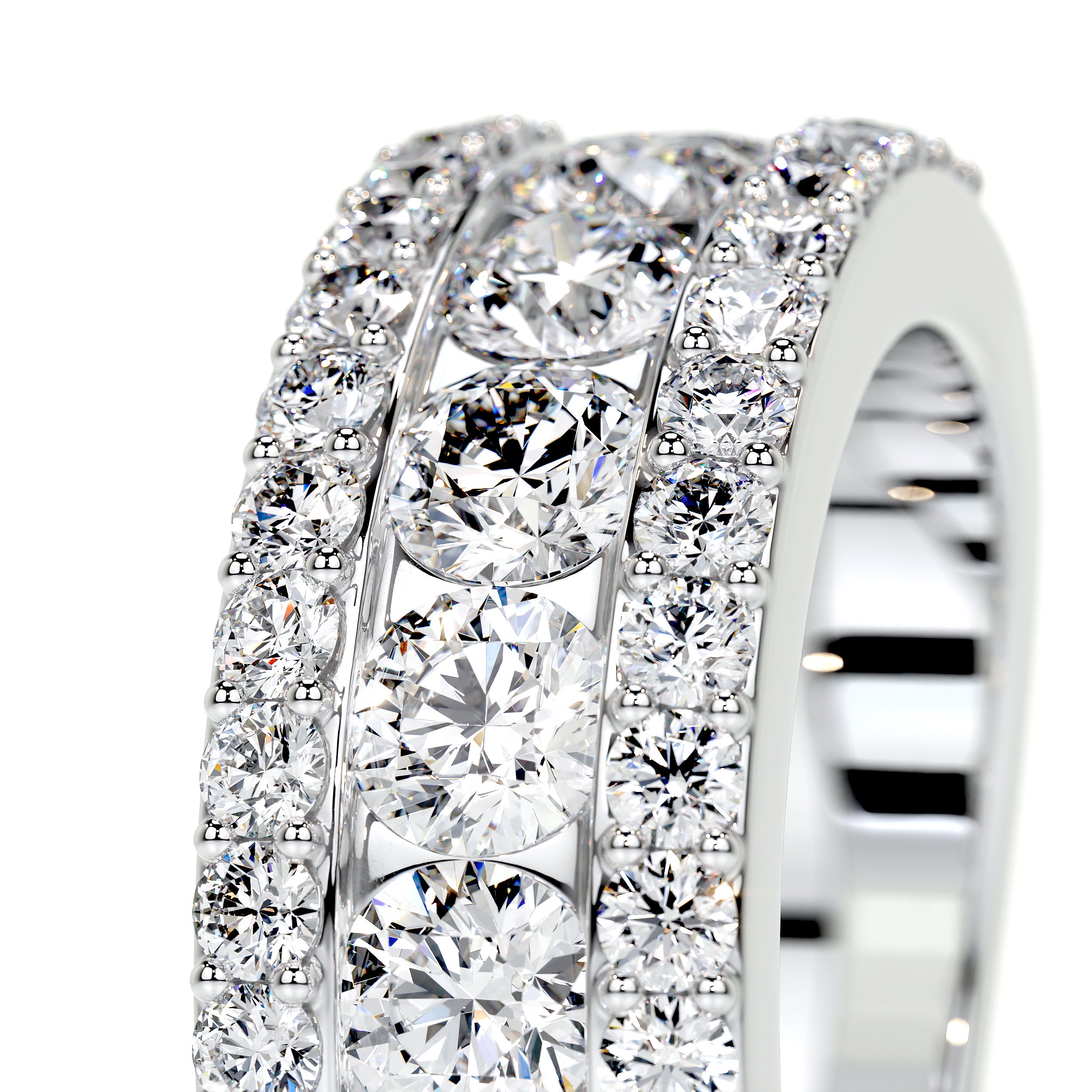 Nia Lab Grown Diamond Wedding Ring   (2 Carat) -18K White Gold