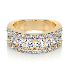Nia Lab Grown Diamond Wedding Ring (2 Carat) -18K Yellow Gold