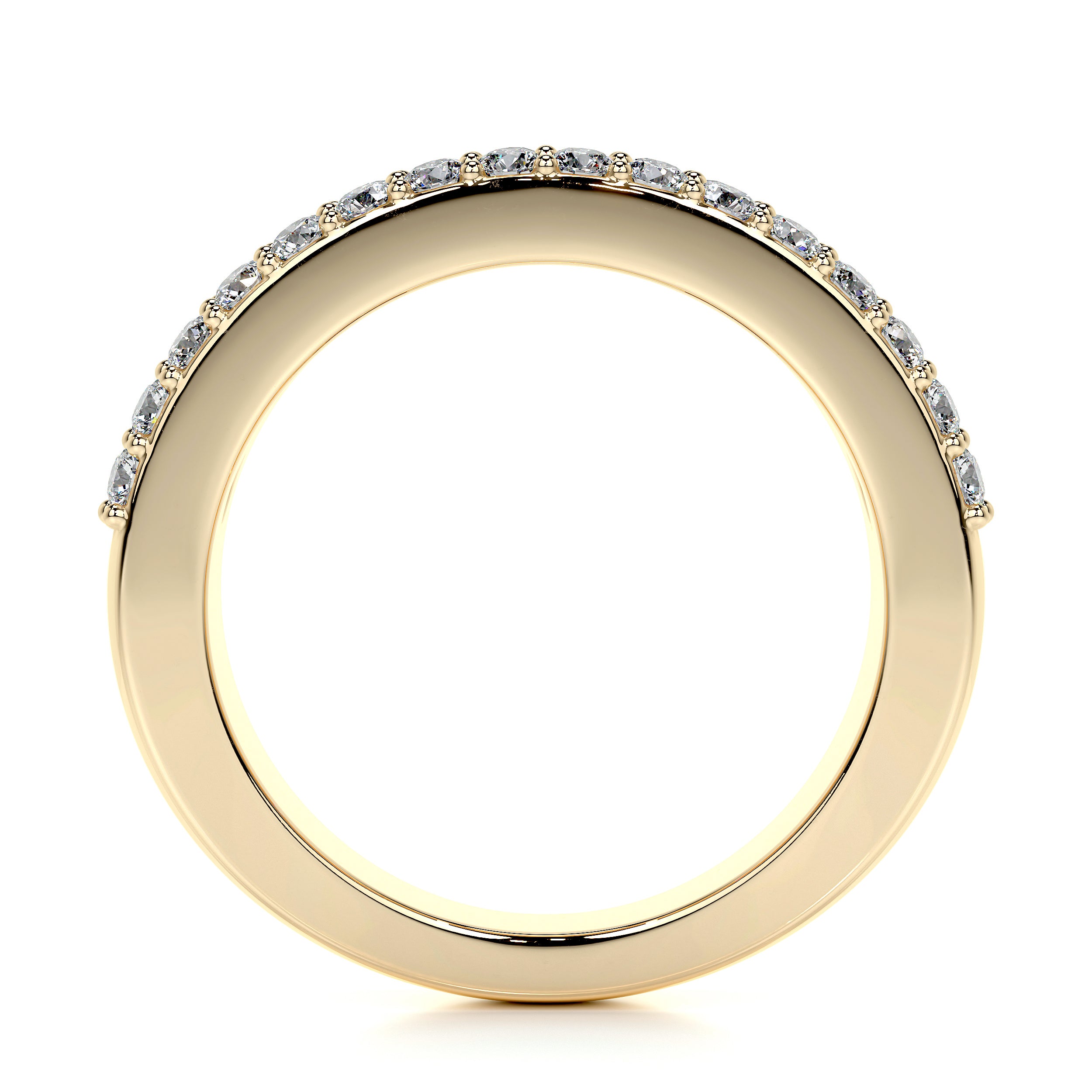 Nia Lab Grown Diamond Wedding Ring   (2 Carat) -18K Yellow Gold
