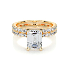 Royal Lab Grown Diamond Bridal Set -18K Yellow Gold