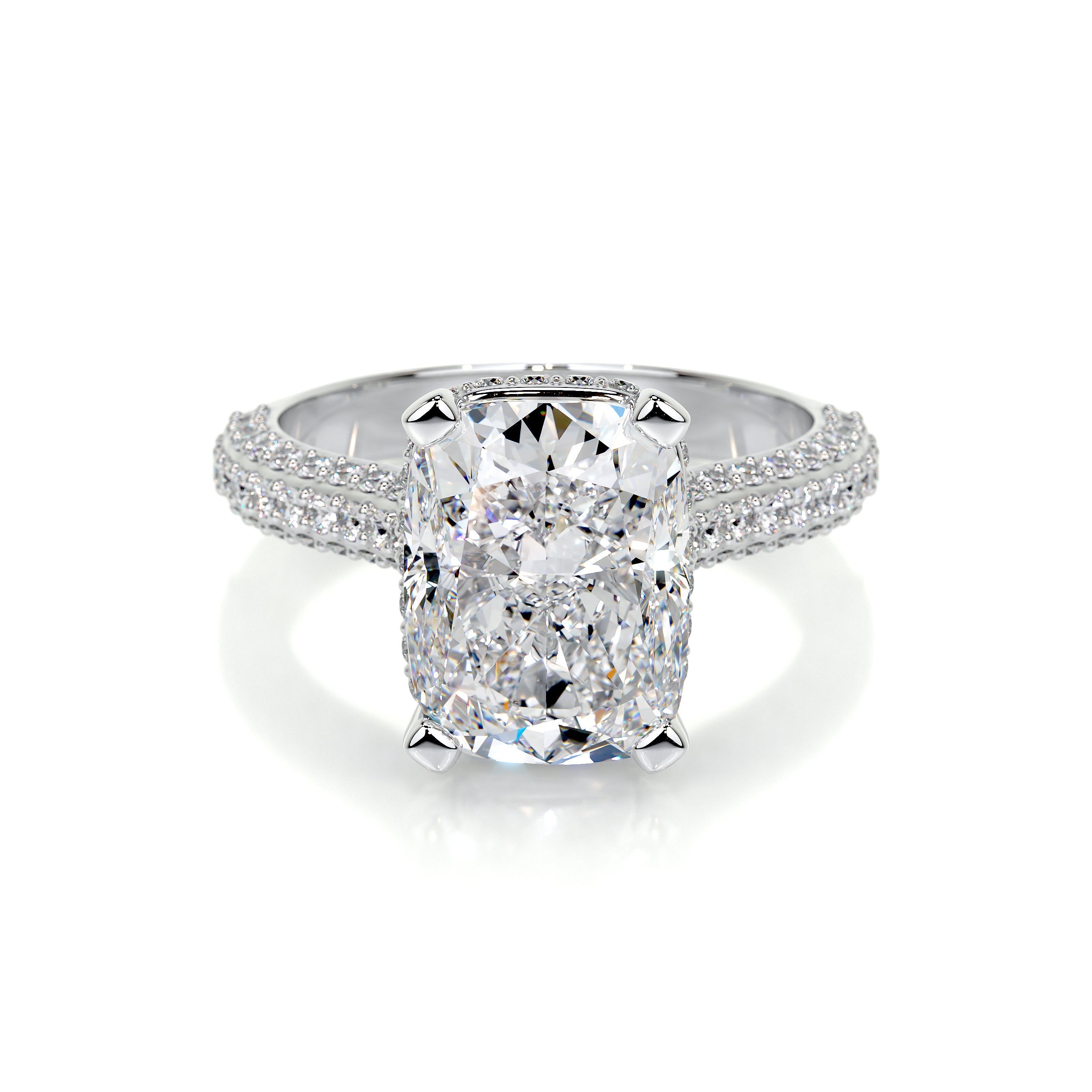Joana Lab Grown Diamond Ring   (3 Carat) -14K White Gold