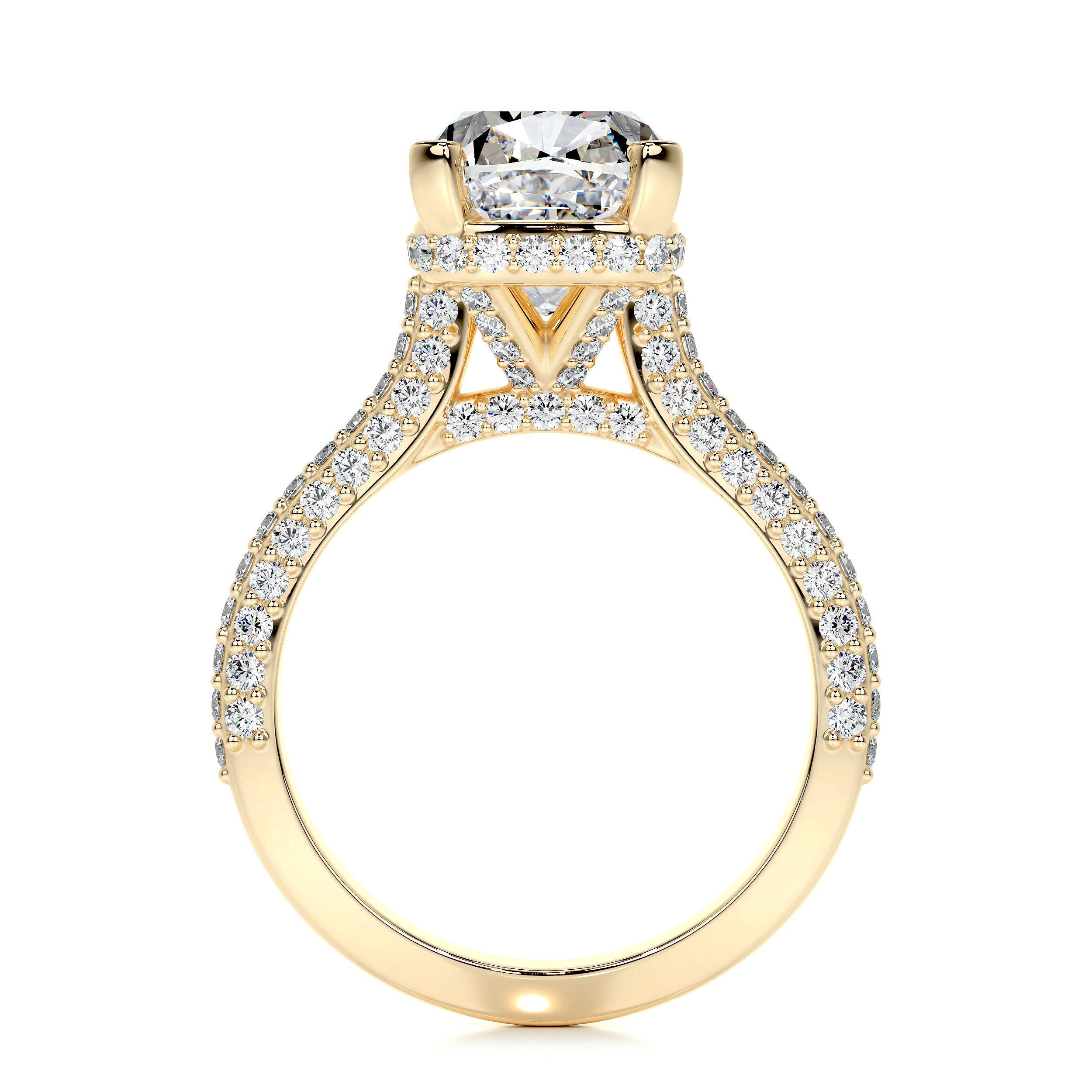 Joana Lab Grown Diamond Ring   (3 Carat) -18K Yellow Gold