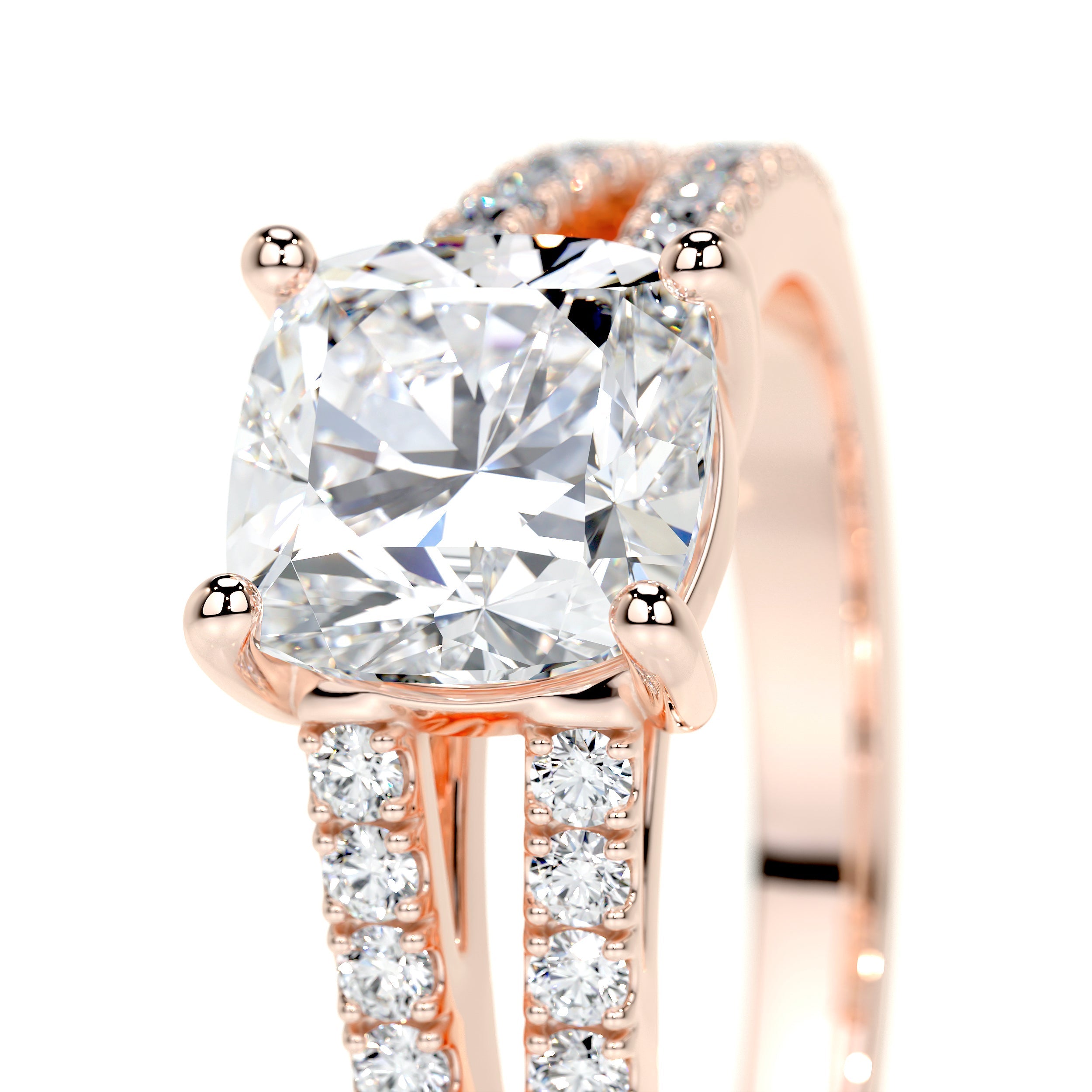 Sadie Lab Grown Diamond Ring   (2 Carat) -14K Rose Gold