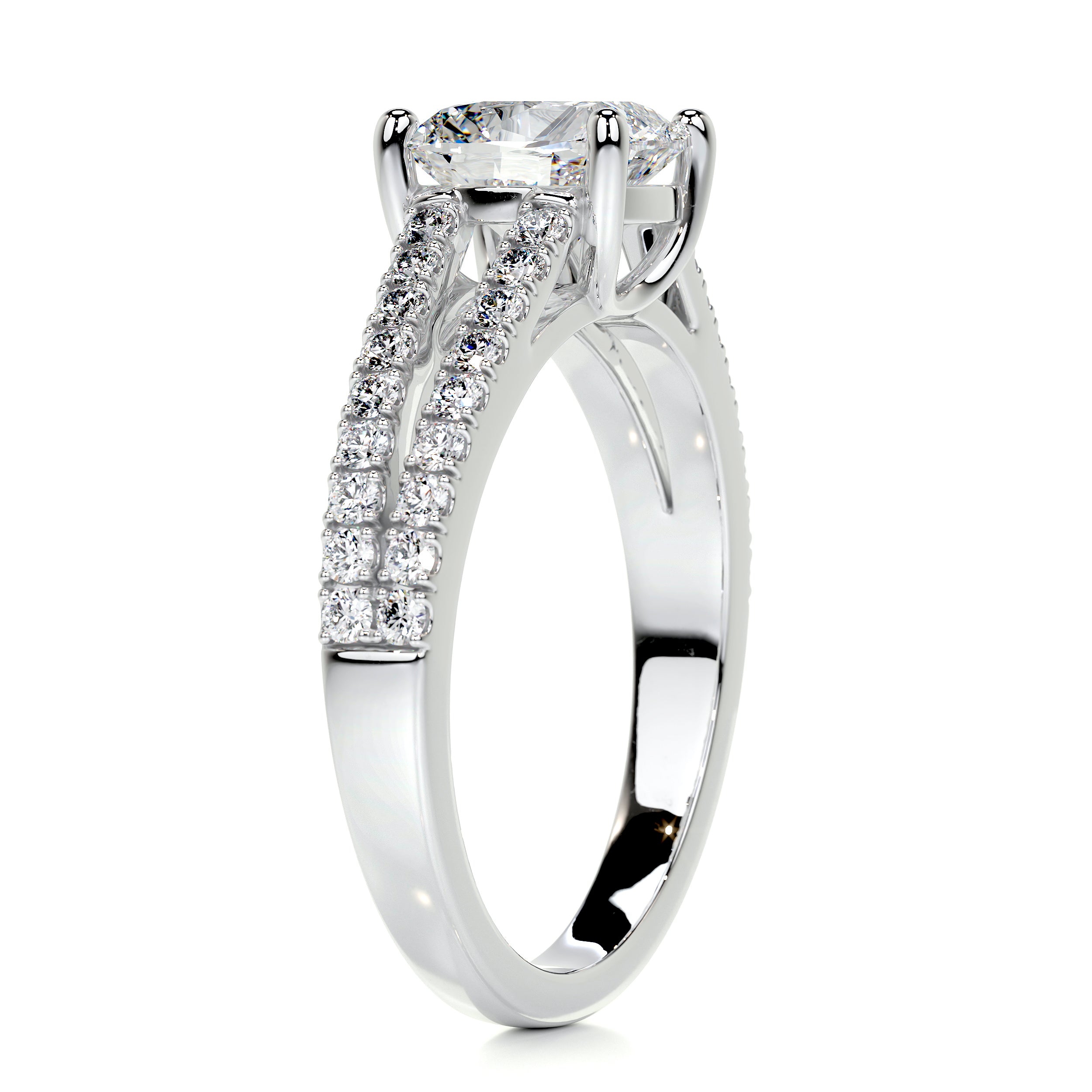 Sadie Diamond Engagement Ring   (2 Carat) -14K White Gold
