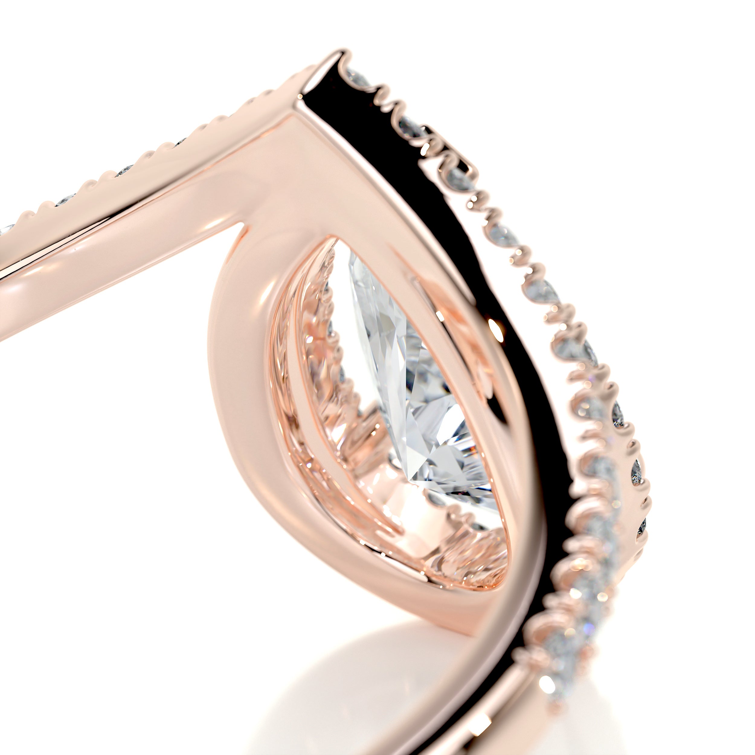Miranda Diamond Engagement Ring -14K Rose Gold