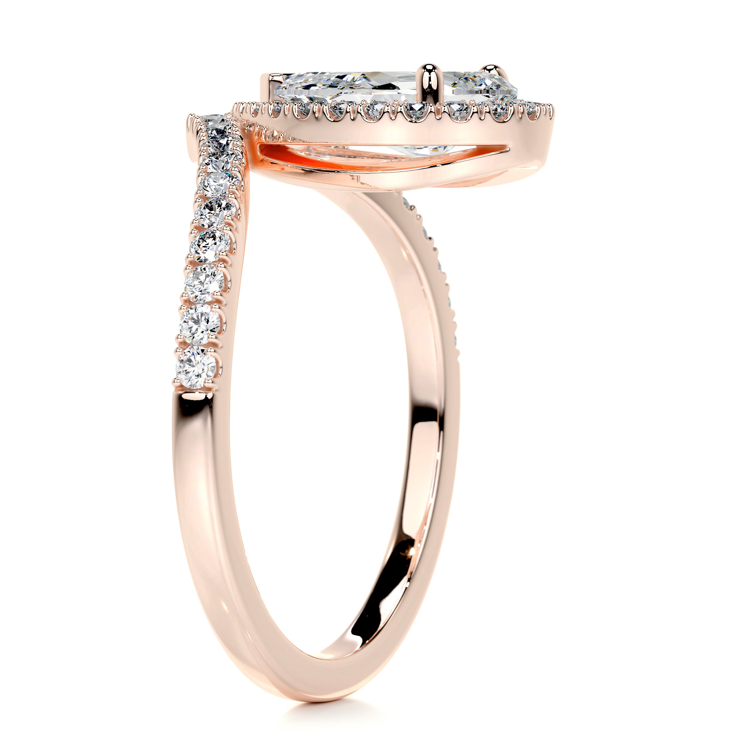 Miranda Diamond Engagement Ring -14K Rose Gold