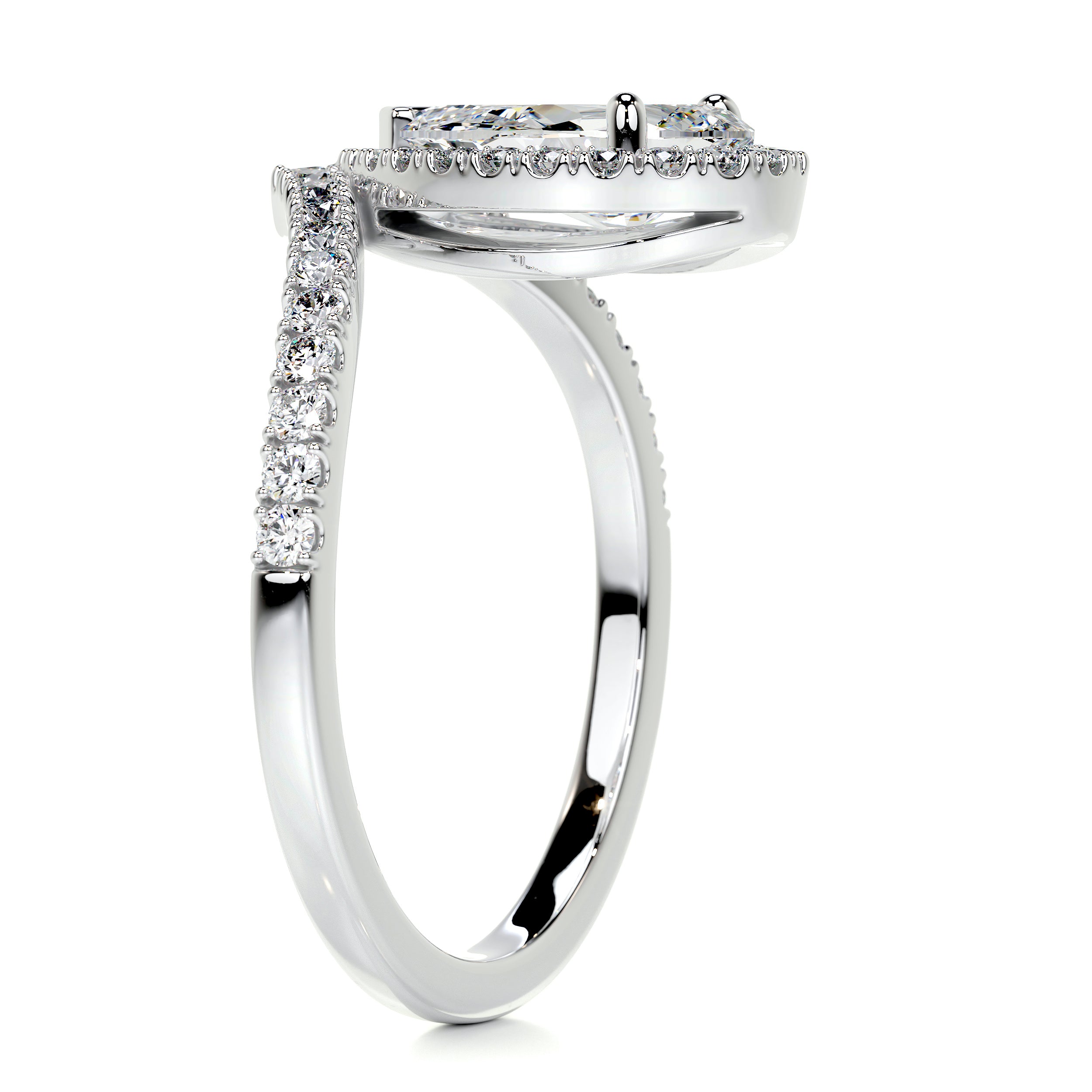 Miranda Diamond Engagement Ring   (1.55 Carat) -14K White Gold