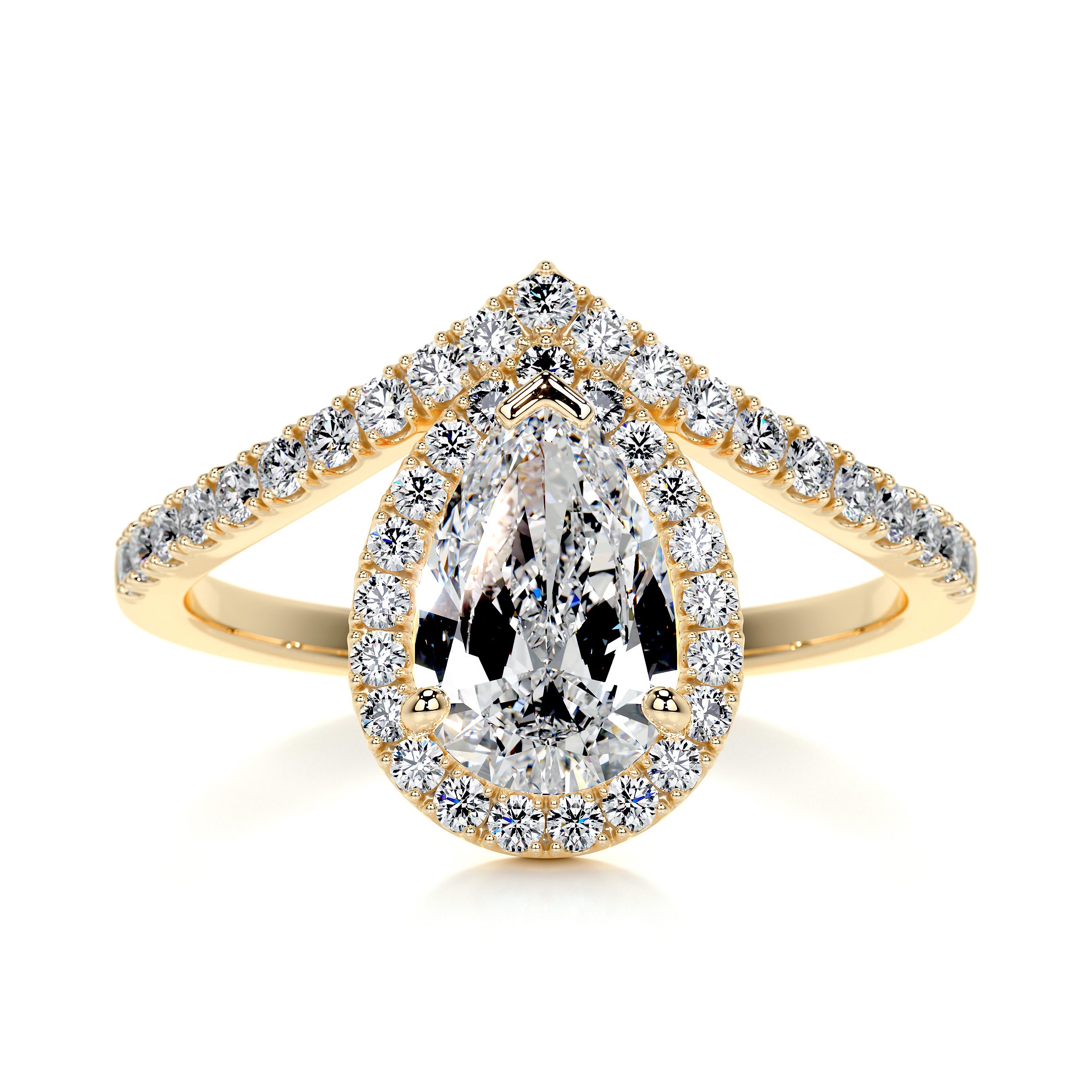 Miranda Diamond Engagement Ring -18K Yellow Gold