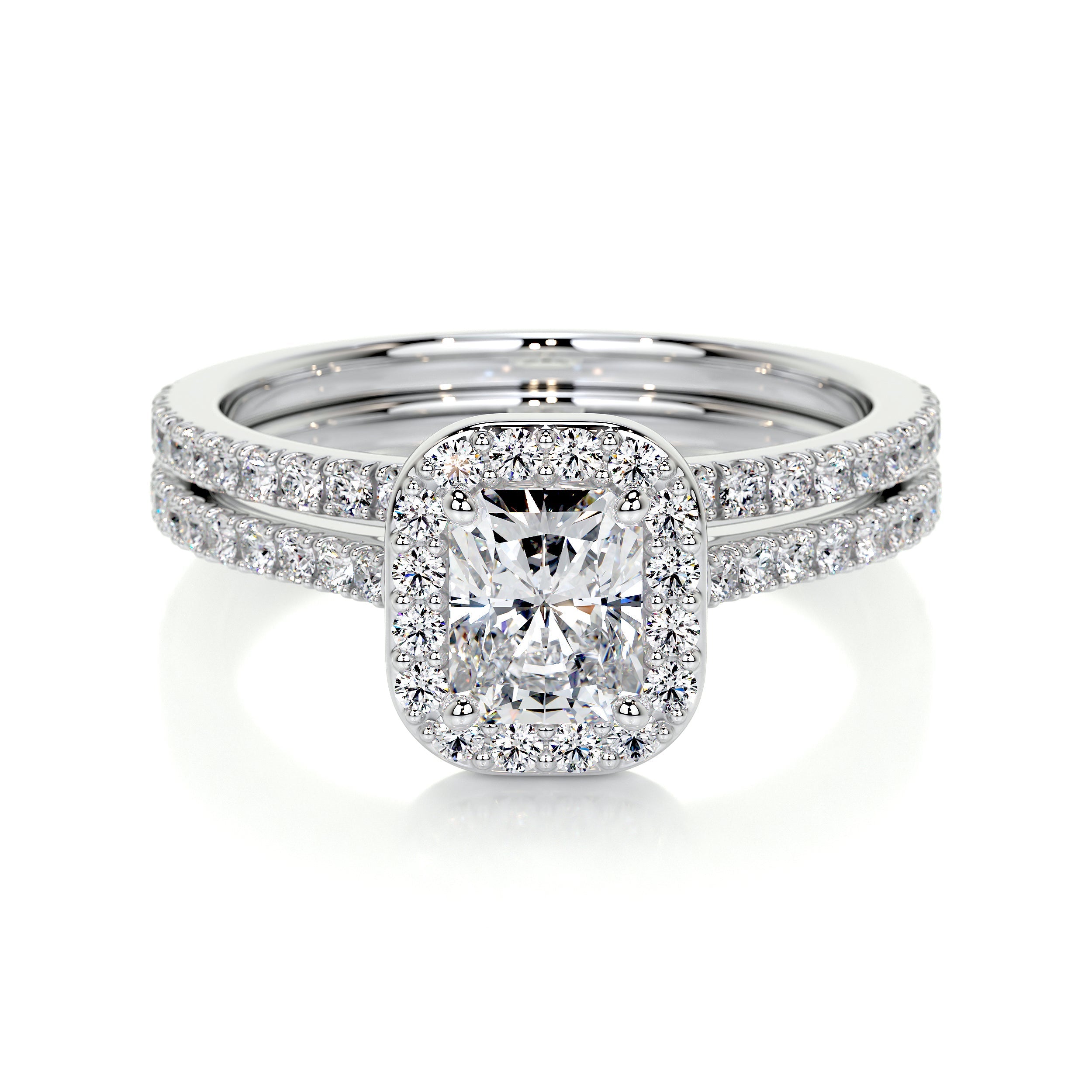 Cora Lab Grown Diamond Bridal Set   (1.5 Carat) -Platinum