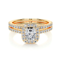 Cora Lab Grown Diamond Bridal Set -18K Yellow Gold