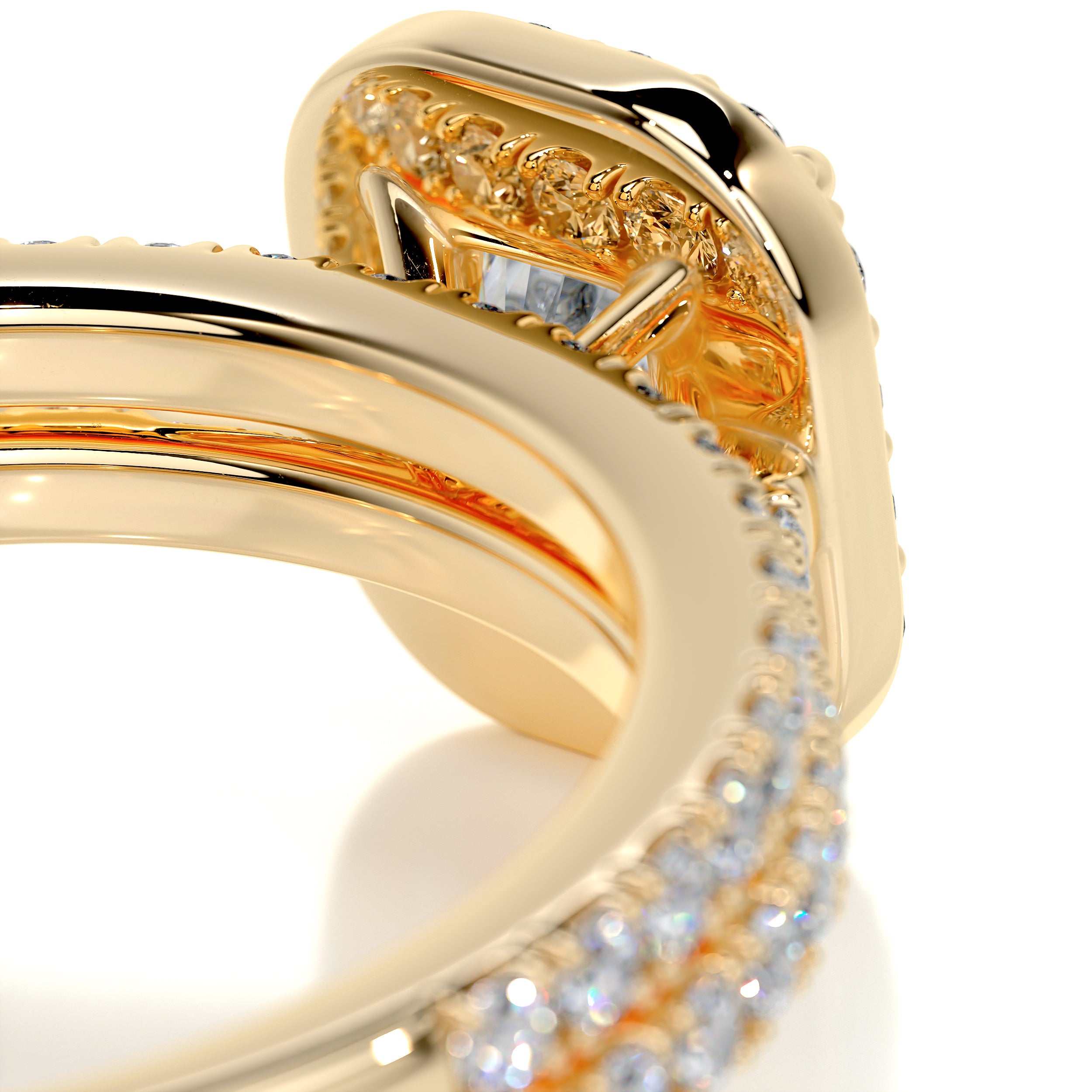 Cora Diamond Bridal Set   (1.5 Carat) -18K Yellow Gold