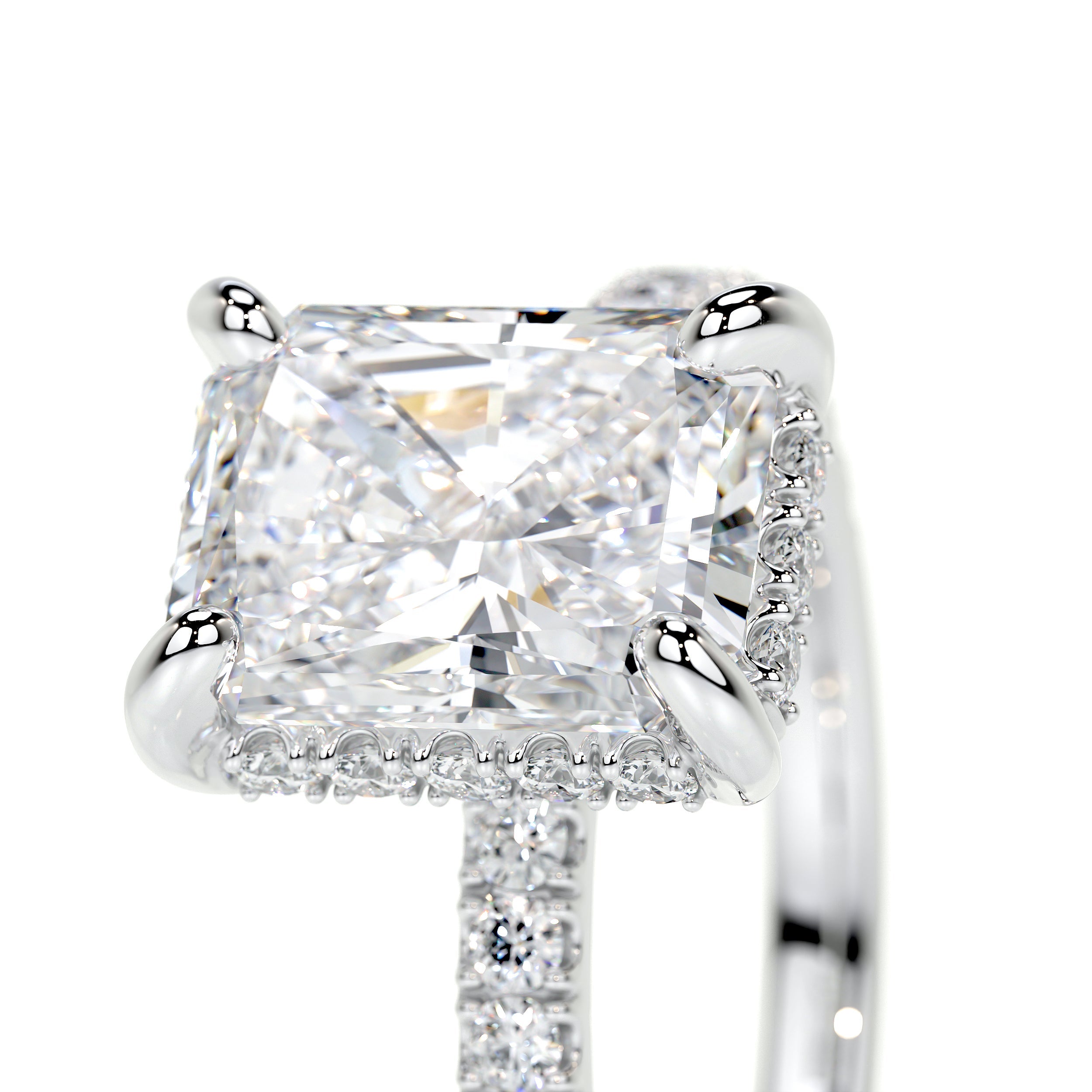 Luna Lab Grown Diamond Ring   (2 Carat) -18K White Gold