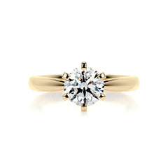 Talia Diamond Engagement Ring - 18K Yellow Gold