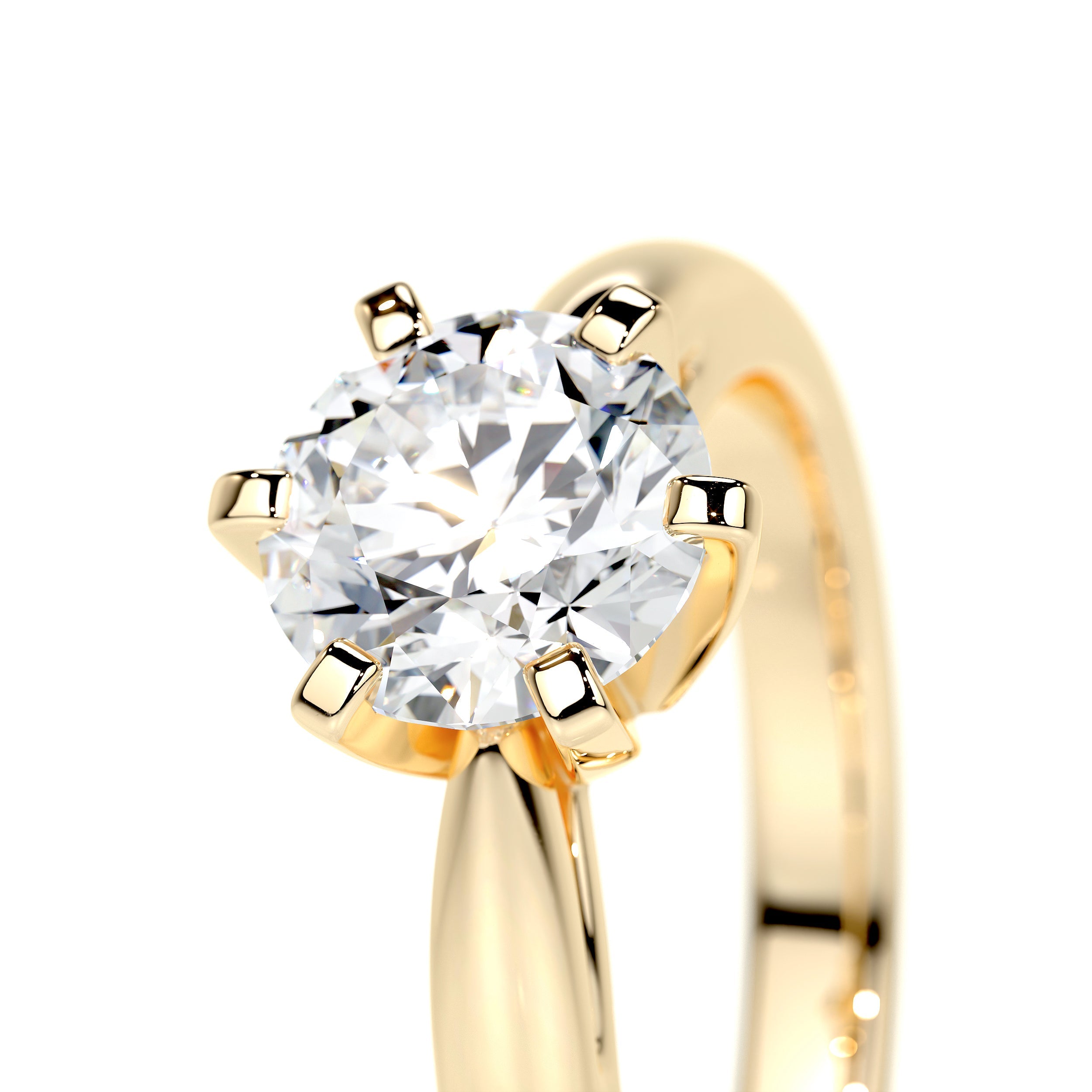 Talia Lab Grown Diamond Ring   (1 Carat) - 18K Yellow Gold
