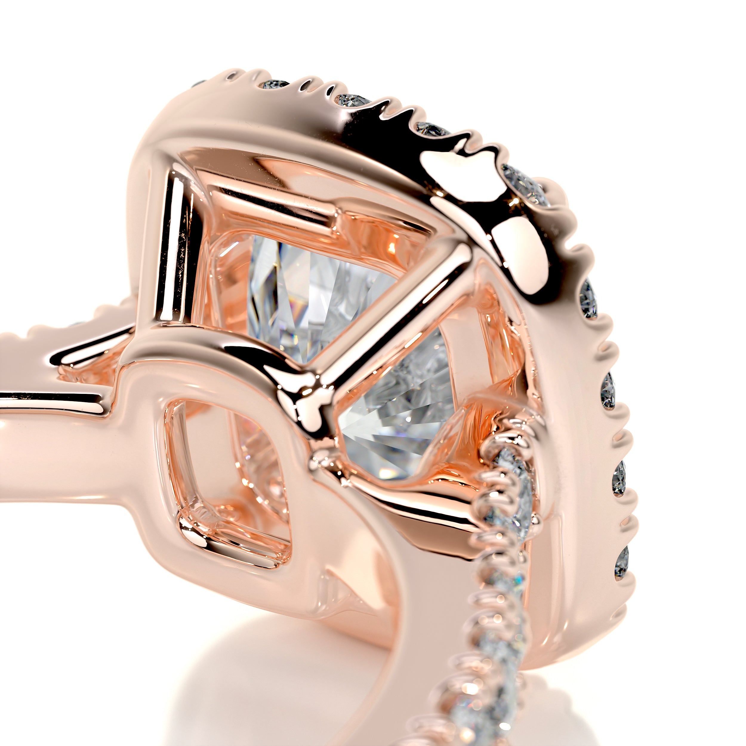 Celeste Diamond Engagement Ring   (2 Carat) -14K Rose Gold