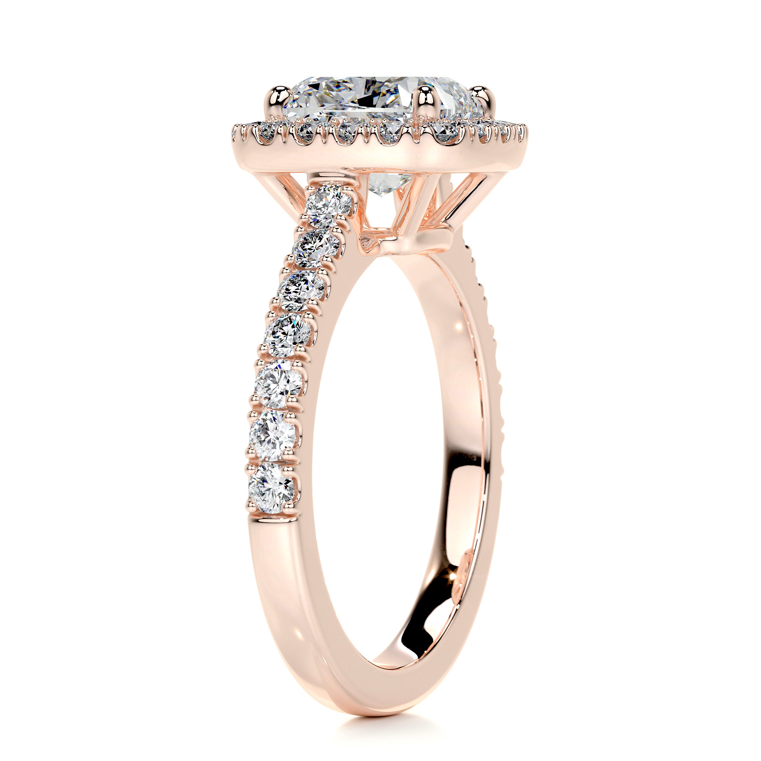 Celeste Diamond Engagement Ring   (2 Carat) -14K Rose Gold