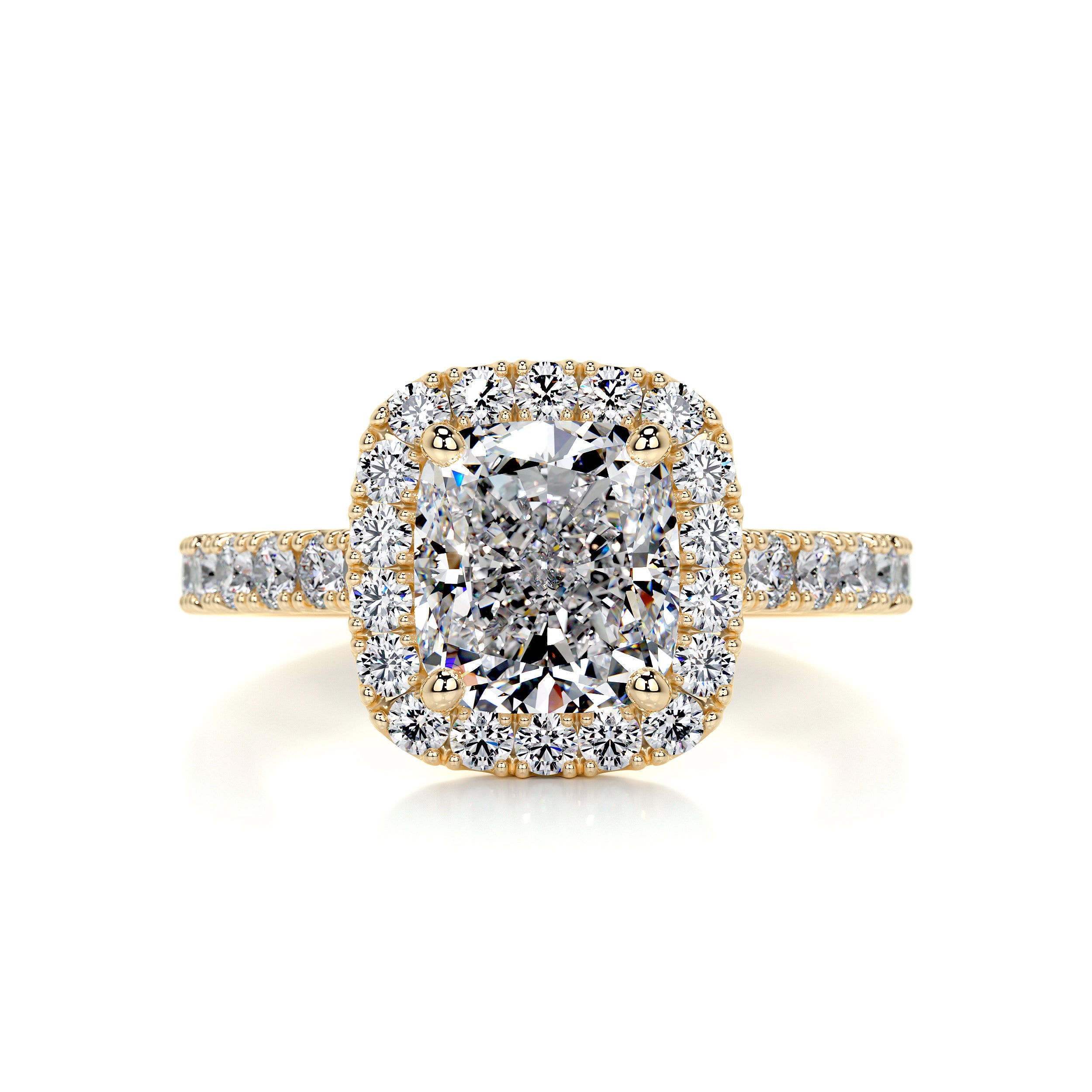 Celeste Diamond Engagement Ring   (2 Carat) -18K Yellow Gold
